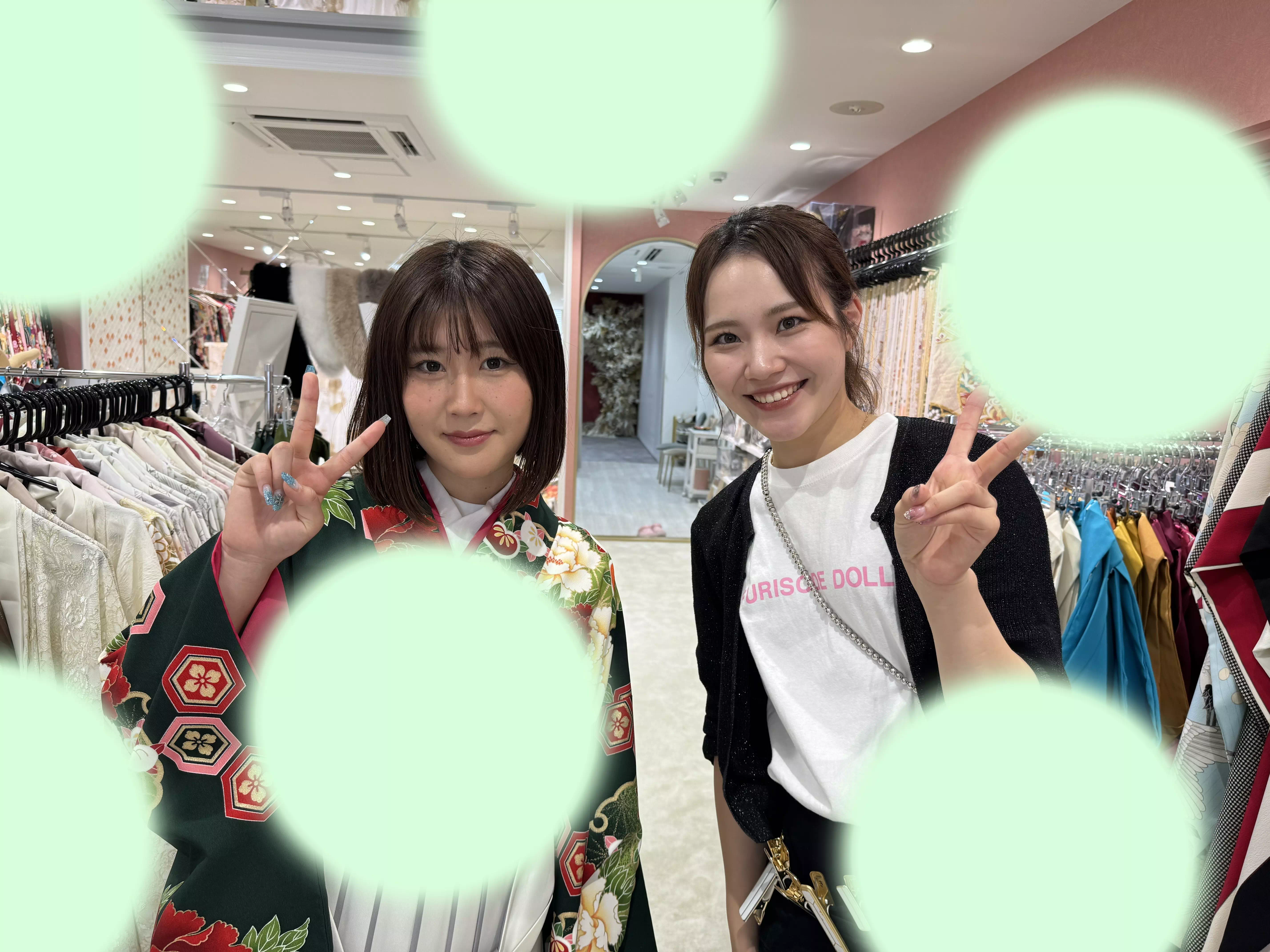 【TAKAZEN姫路店】♡5日 緑色のレトロ古典のデザインが可愛い加古川市の袴レンタル姫ちゃん♡