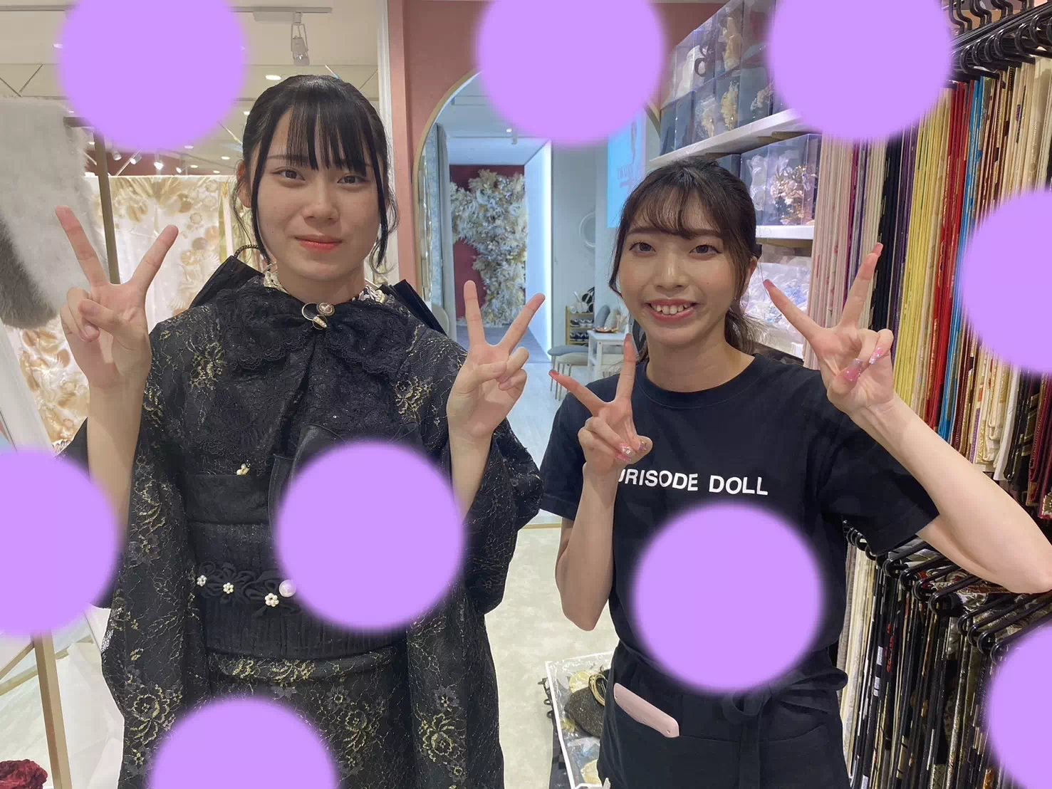 【TAKAZEN姫路店】♡8日 2025年成人式の黒のレースの個性的でおしゃれな振袖姫ちゃん♡