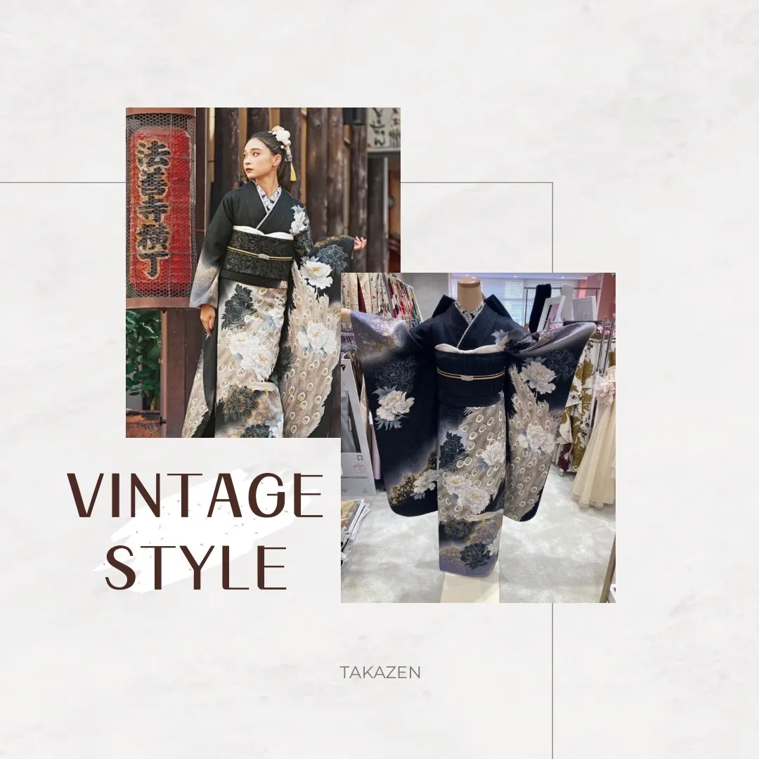 【TAKAZEN姫路店】♡2025年成人の方!まだ間に合う!!シックでカッコイイ孔雀振袖のご紹介♡