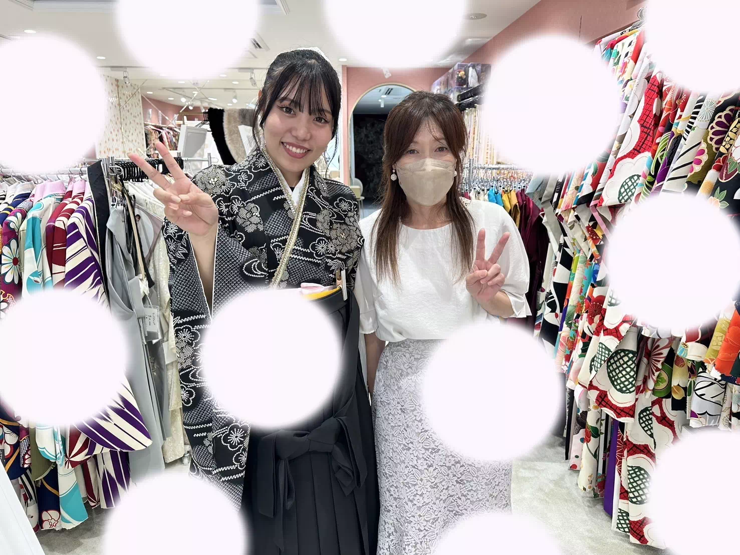 【TAKAZEN姫路店】♡21日 2025年卒業式のお洒落すぎる黒色のモノトーンコーデ袴姫ちゃん♡