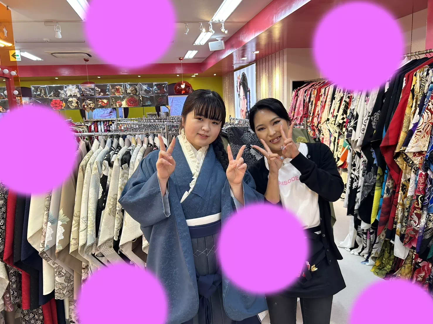 TAKAZEN神戸店　前撮り撮影会　イマドキ　カワイイ　コディネート　振袖　レンタル　袴　