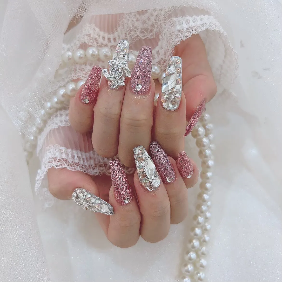 成人式 レンタル ネイル 可愛い ガーリー