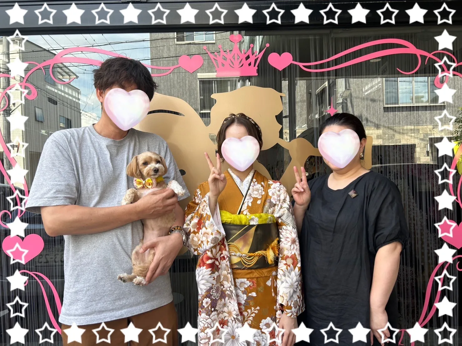 成人式　振袖　前撮り撮影会　奈良　かわいい　綺麗　オレンジ　テラコッタ　古典柄　華やか