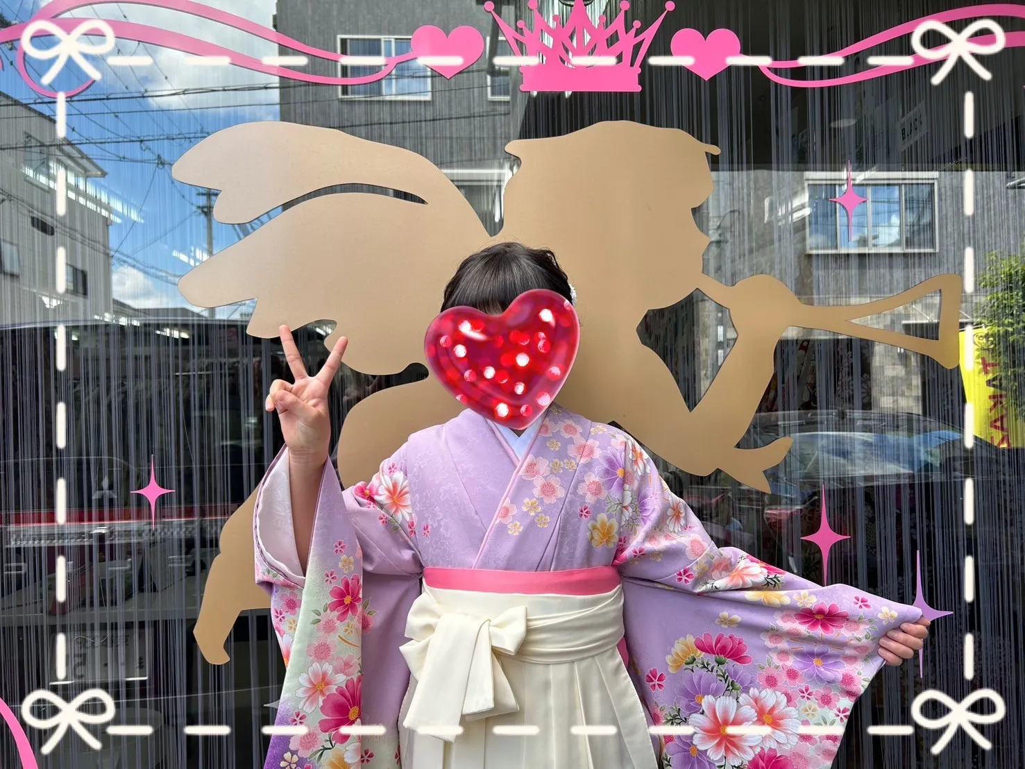 袴 レンタル 奈良 かわいい 小学生 卒業式 紫 ピンク 華やか