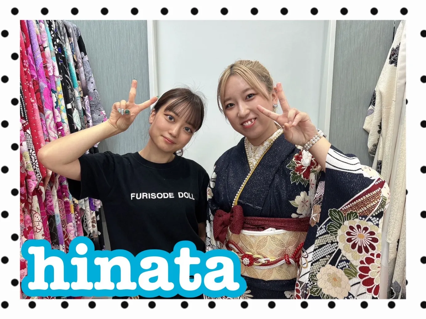 【TAKAZEN橿原店】19日♡2026年成人のキラキラが上品で可愛すぎるネイビー古典柄お振袖姫ちゃん♡