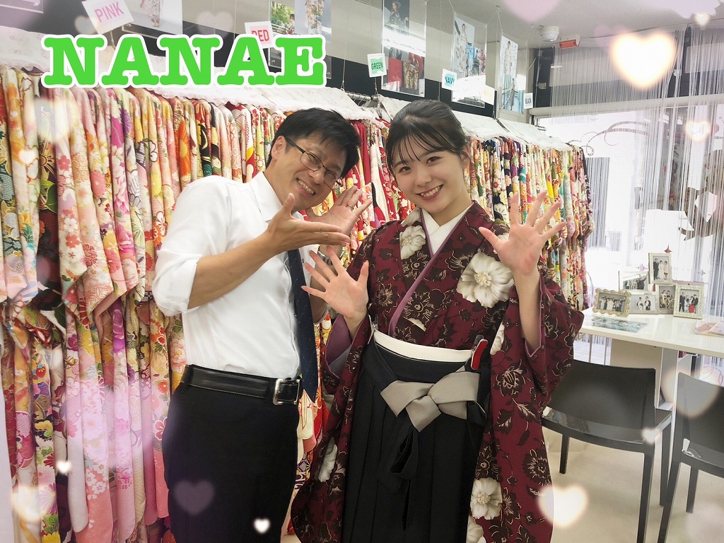 袴 レンタル 奈良 玉城ティナ×紅一点ブランド袴 レトロ ワインレッド バラ柄 地雷系 個性的 洋風 ラブリー