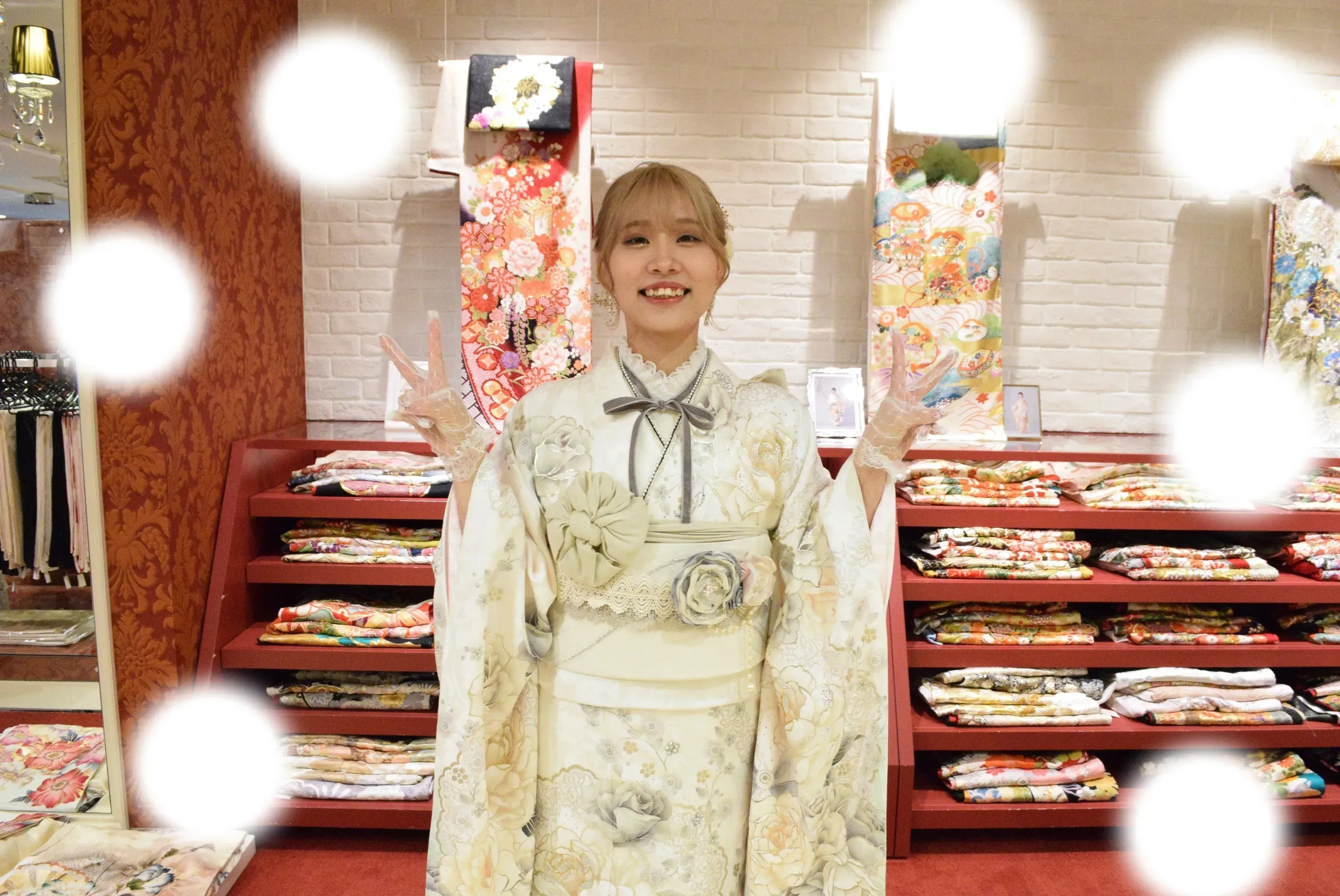 成人式　前撮り　梅田　かわいい　ヘップバーン　キラキラ　家族写真