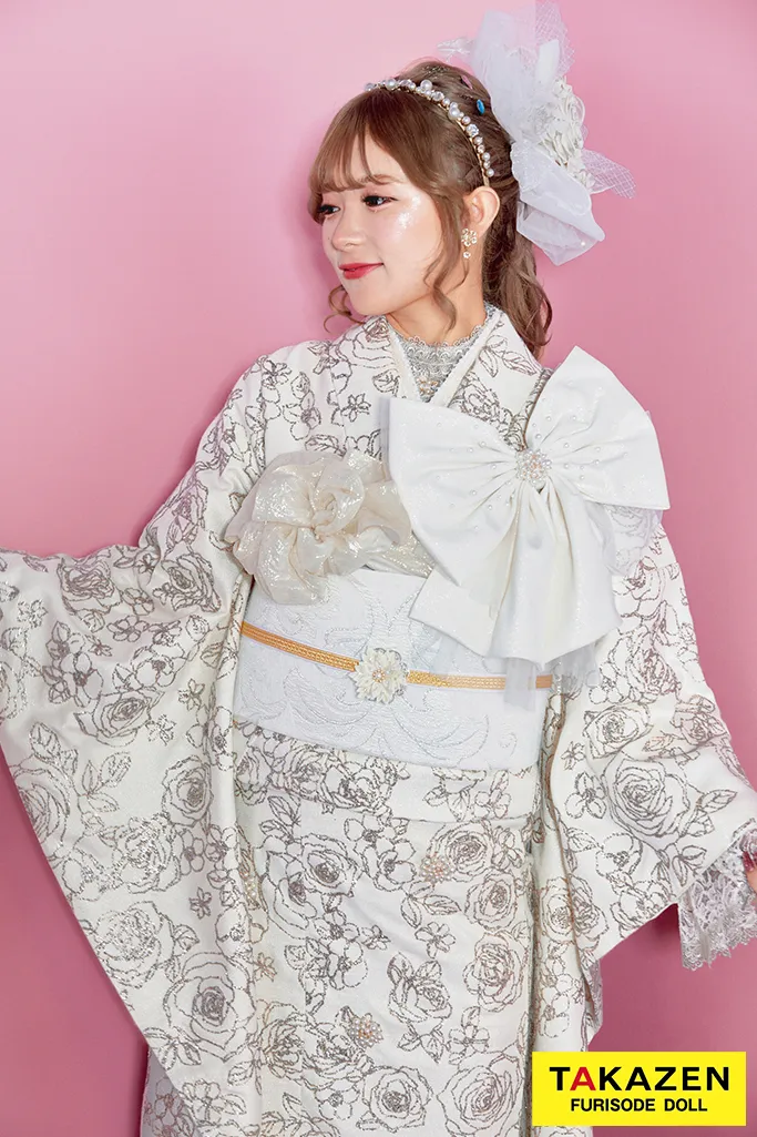 帯揚　アレンジ　お花　キラキラ