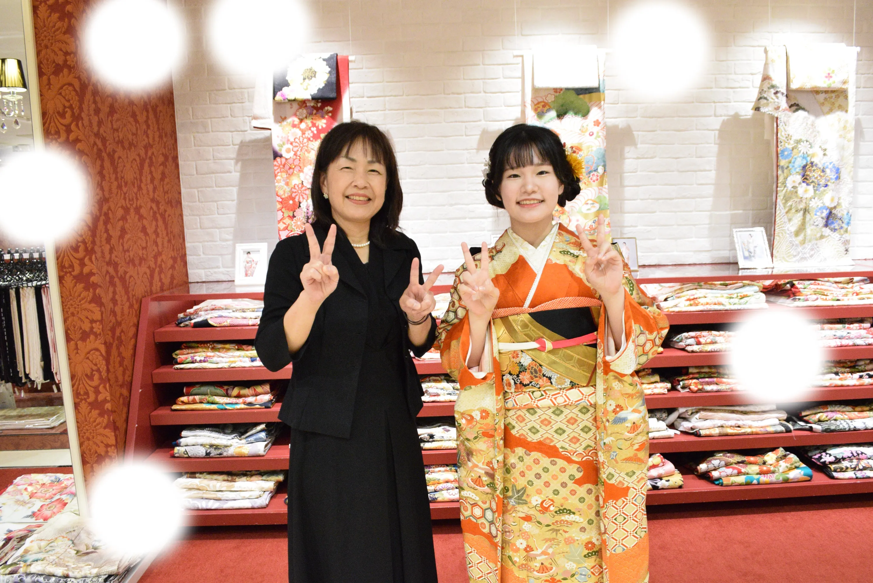 成人式　前撮り　梅田　持込　ママ振袖　可愛い　古典