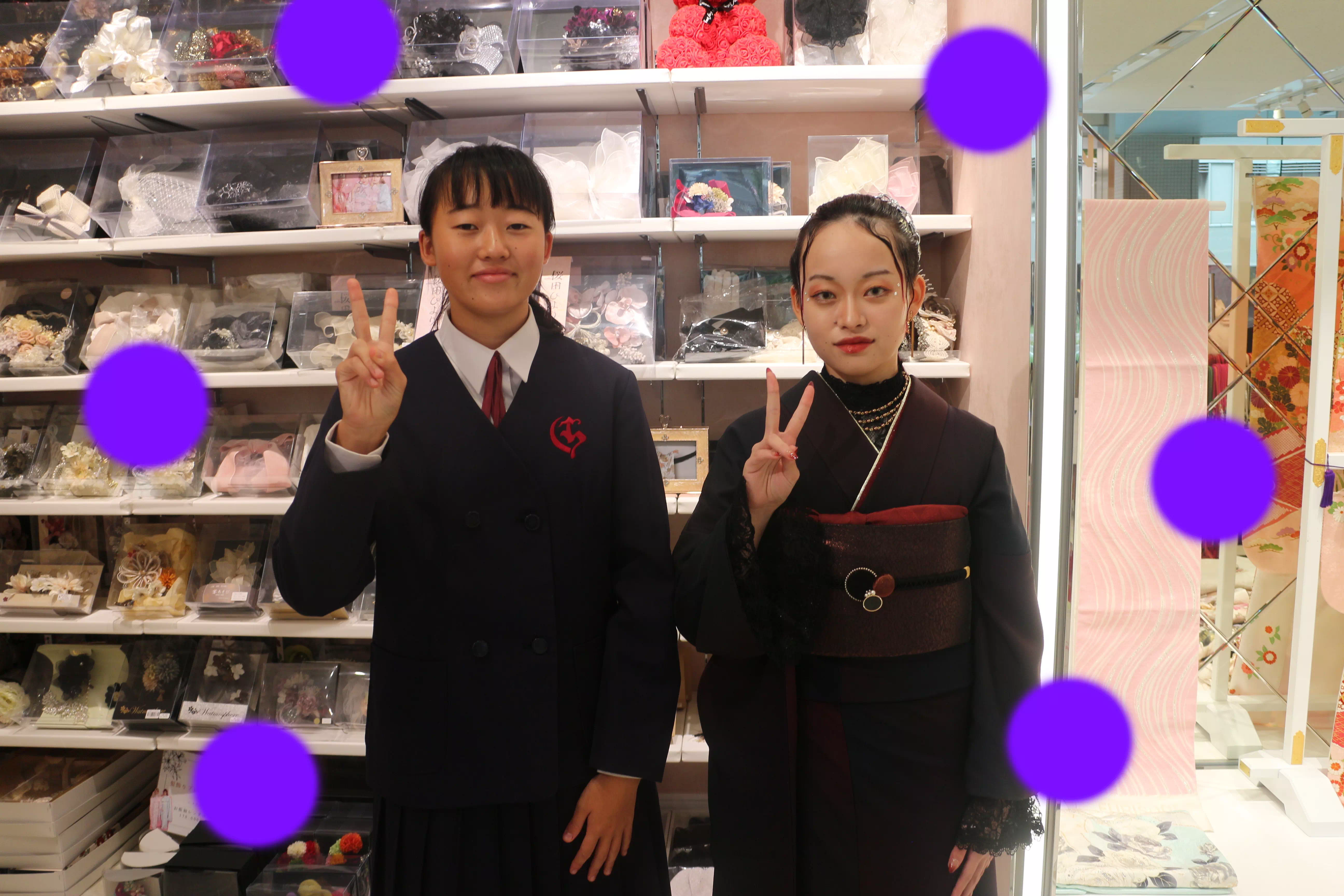 TAKAZEN神戸店　前撮り撮影会　イマドキ　カワイイ　コディネート　振袖　レンタル　袴　