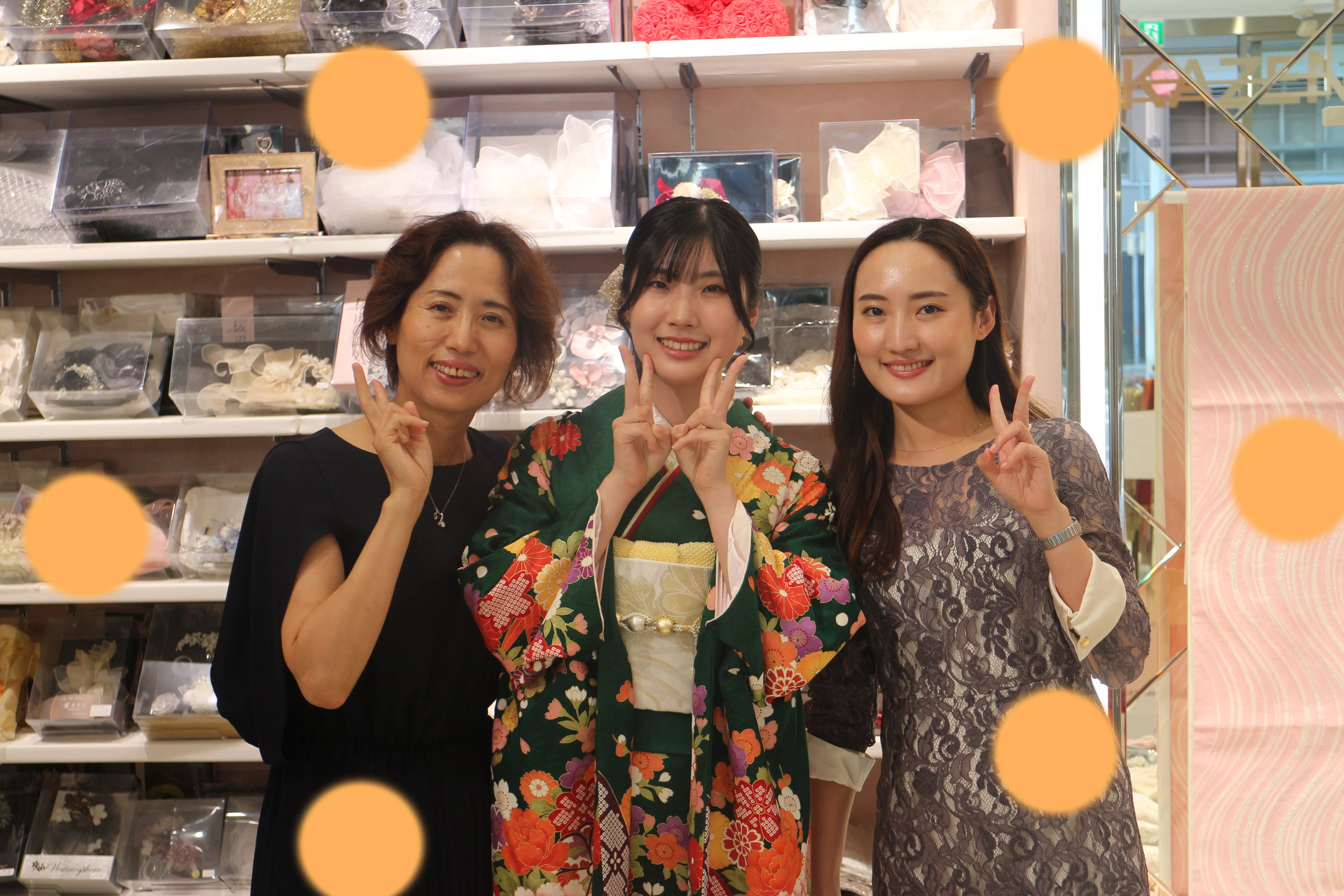 TAKAZEN神戸店　前撮り撮影会　イマドキ　カワイイ　コディネート　振袖　レンタル　袴　