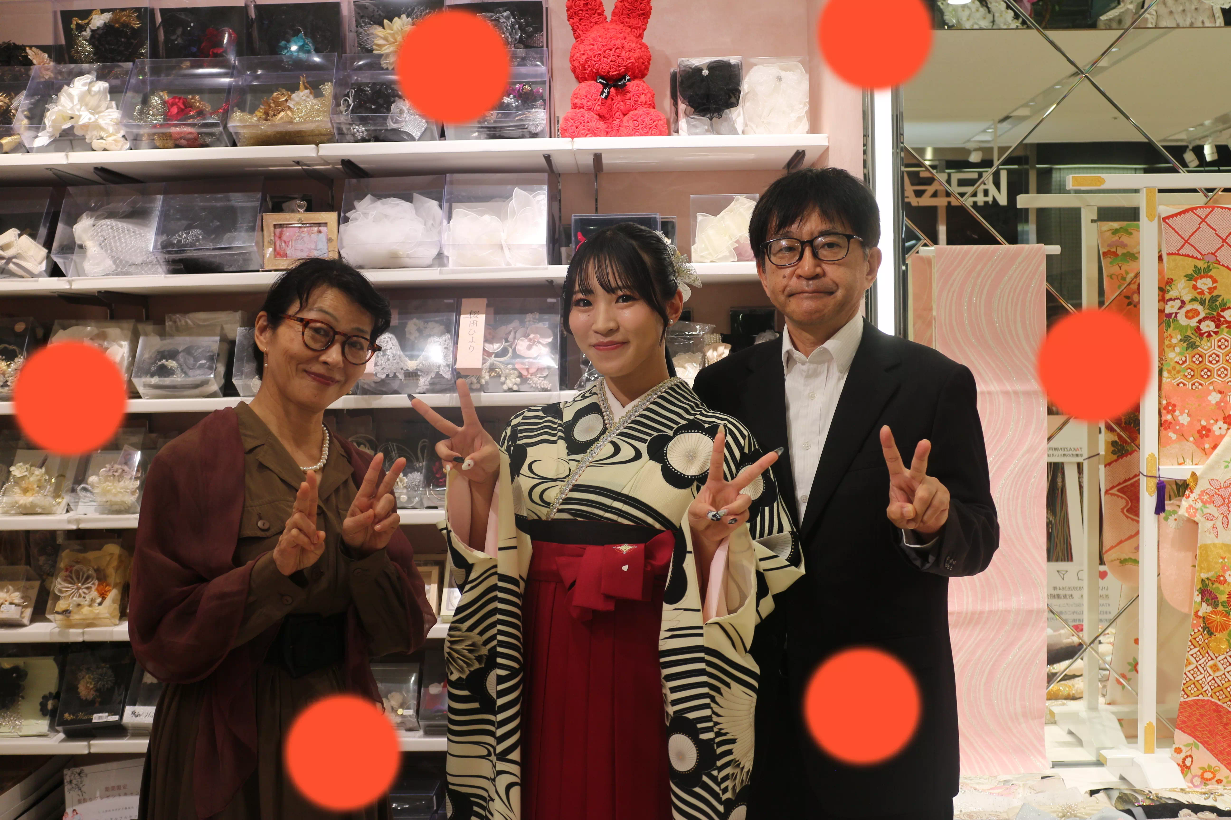 TAKAZEN神戸店　前撮り撮影会　イマドキ　カワイイ　コディネート　振袖　レンタル　袴　