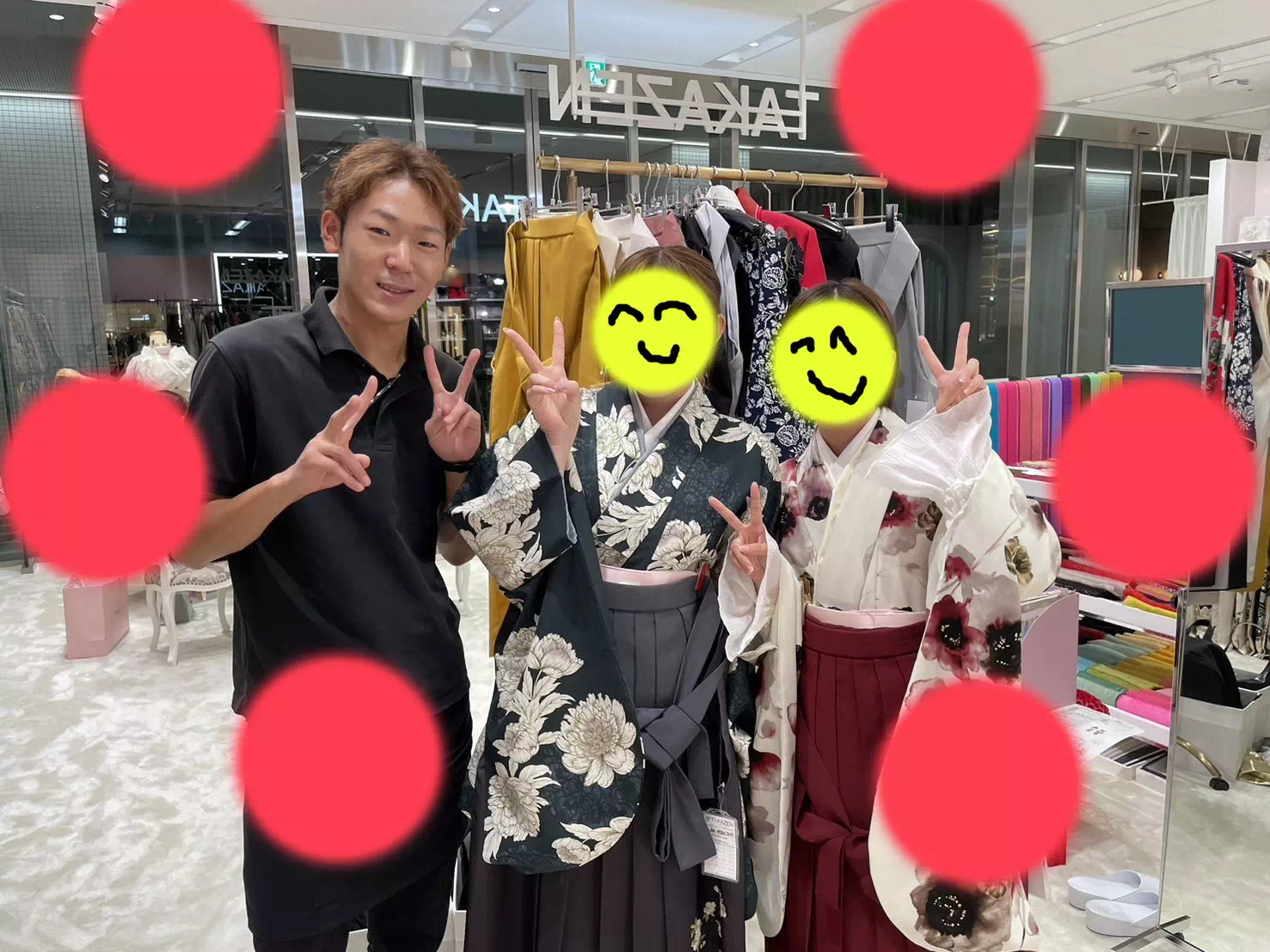 TAKAZEN神戸店　前撮り撮影会　イマドキ　カワイイ　コディネート　振袖　レンタル　袴　
