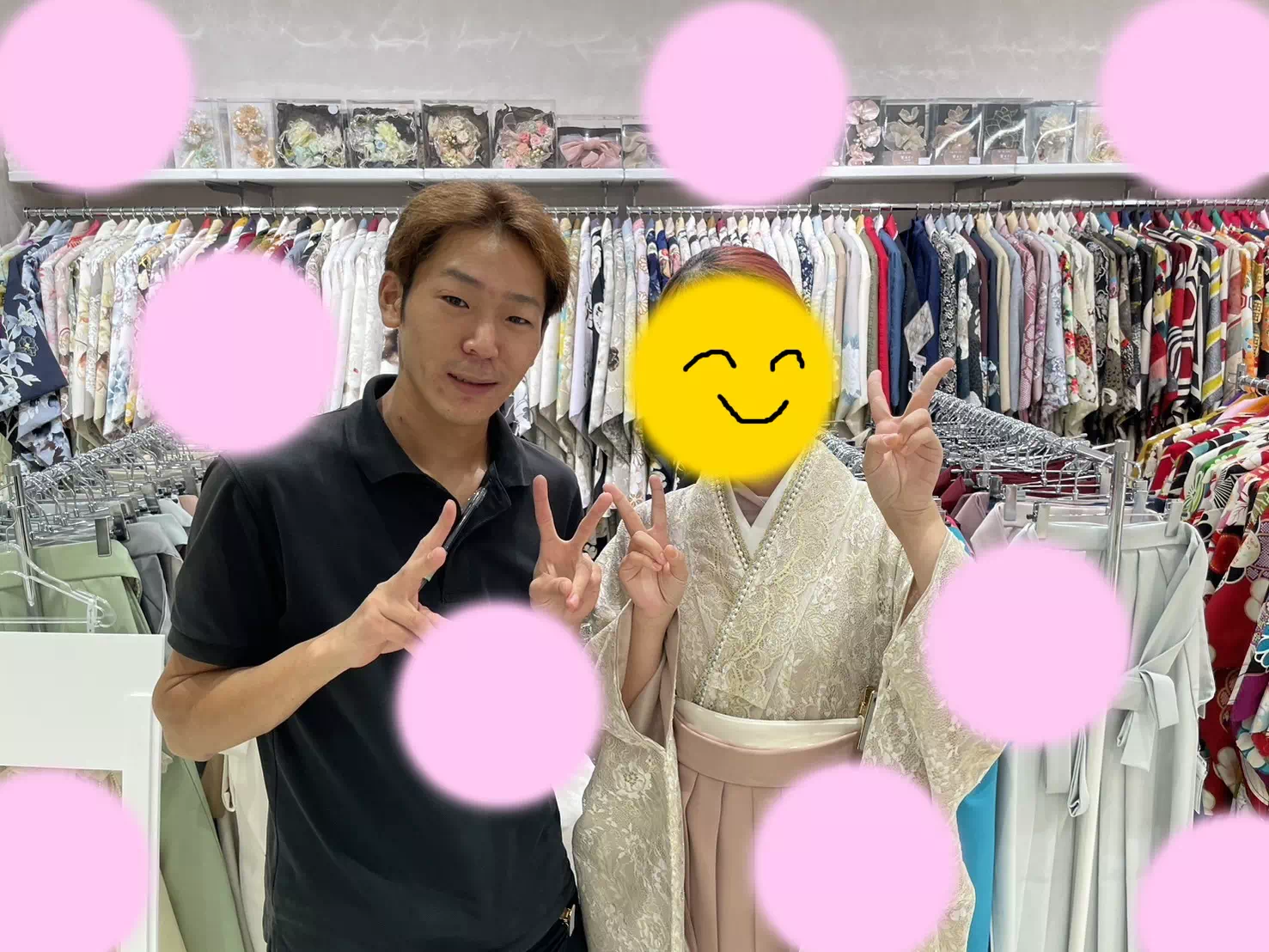 TAKAZEN神戸店　旧居留地　レース　　前撮り撮影会　イマドキ　カワイイ　コディネート　振袖　レンタル　袴　