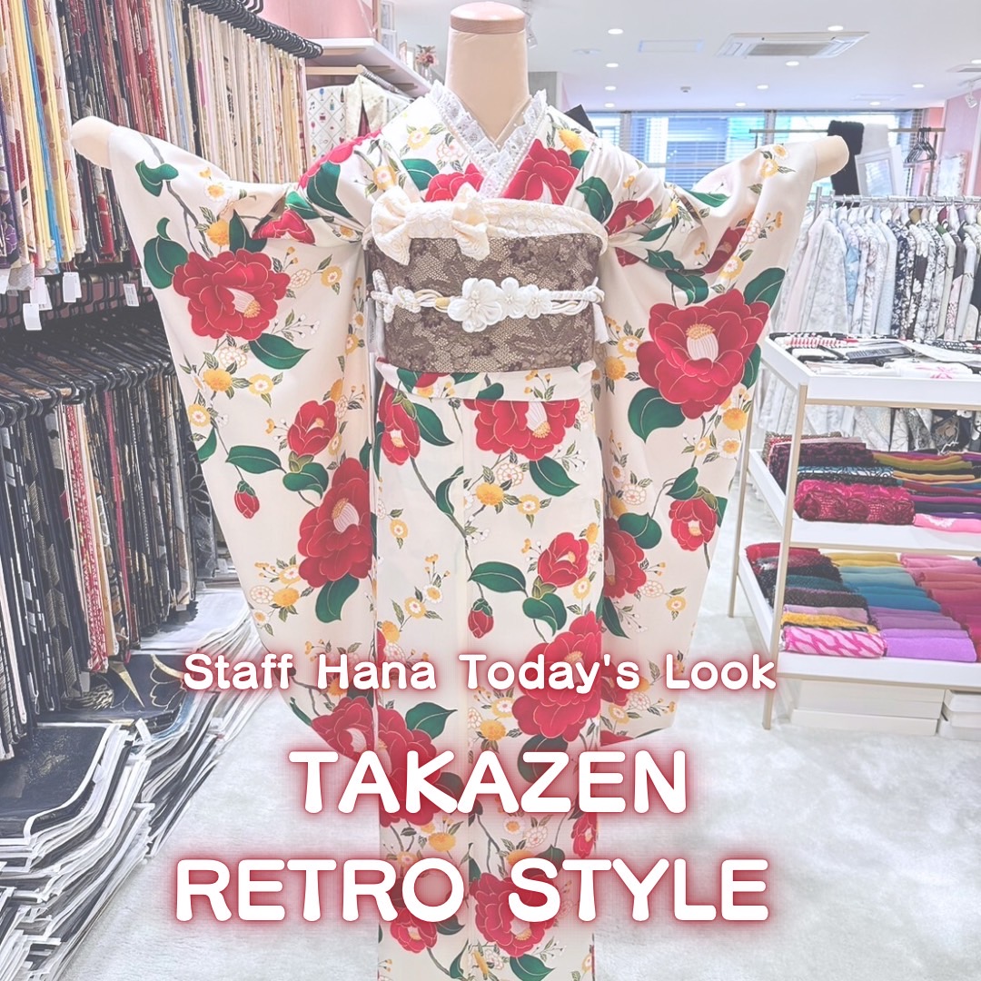 【TAKAZEN姫路店】♡30日 レトロポップで可愛い!椿柄の振袖紹介♡