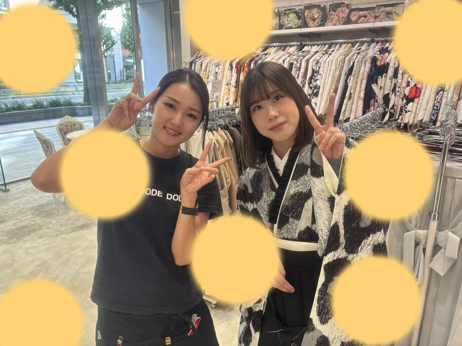 TAKAZEN神戸店　　卒業式　ヒョウ柄　個性的　前撮り撮影会　イマドキ　カワイイ　コディネート　振袖　レンタル　袴　