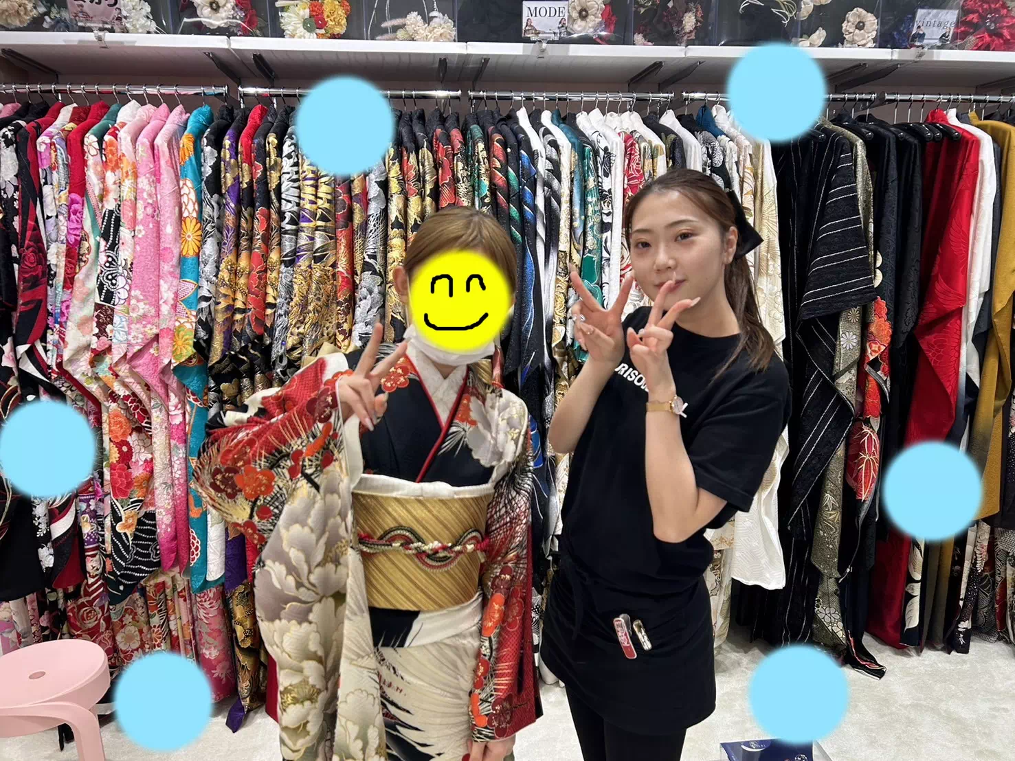 TAKAZEN神戸店　前撮り撮影会　イマドキ　カワイイ　コディネート　振袖　レンタル　袴　