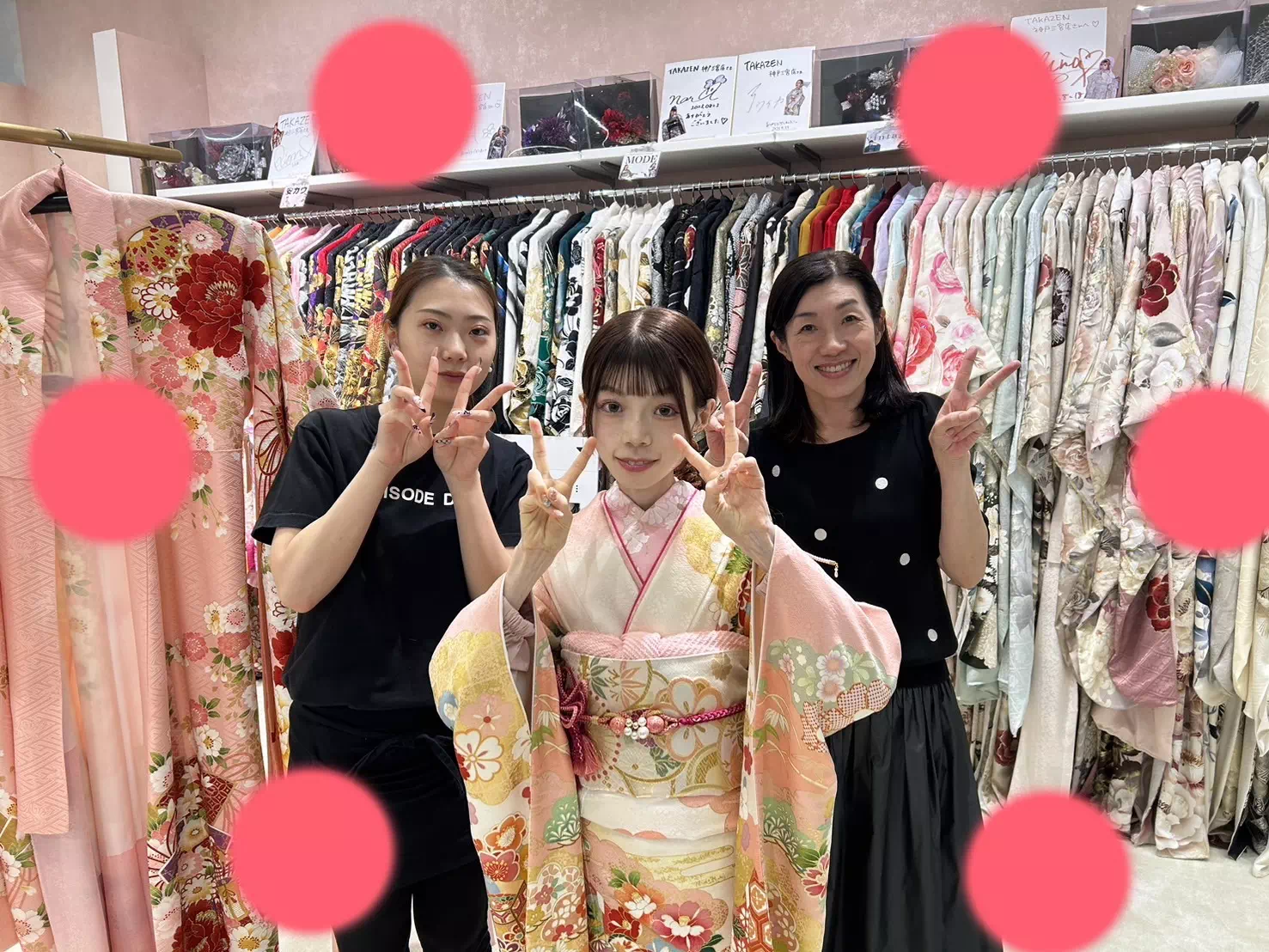 TAKAZEN神戸店 前撮り撮影会 イマドキ カワイイ コディネート 振袖 レンタル 袴
