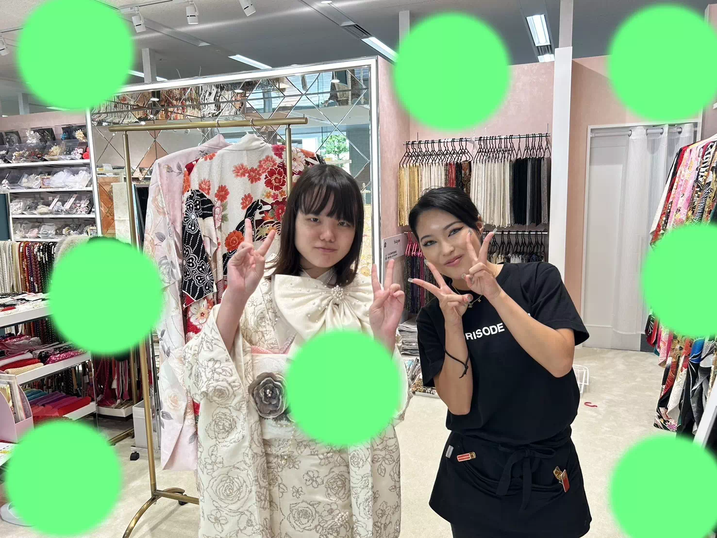 TAKAZEN神戸店 イマドキ カワイイ コディネート 振袖 レンタル オリジナル リボン