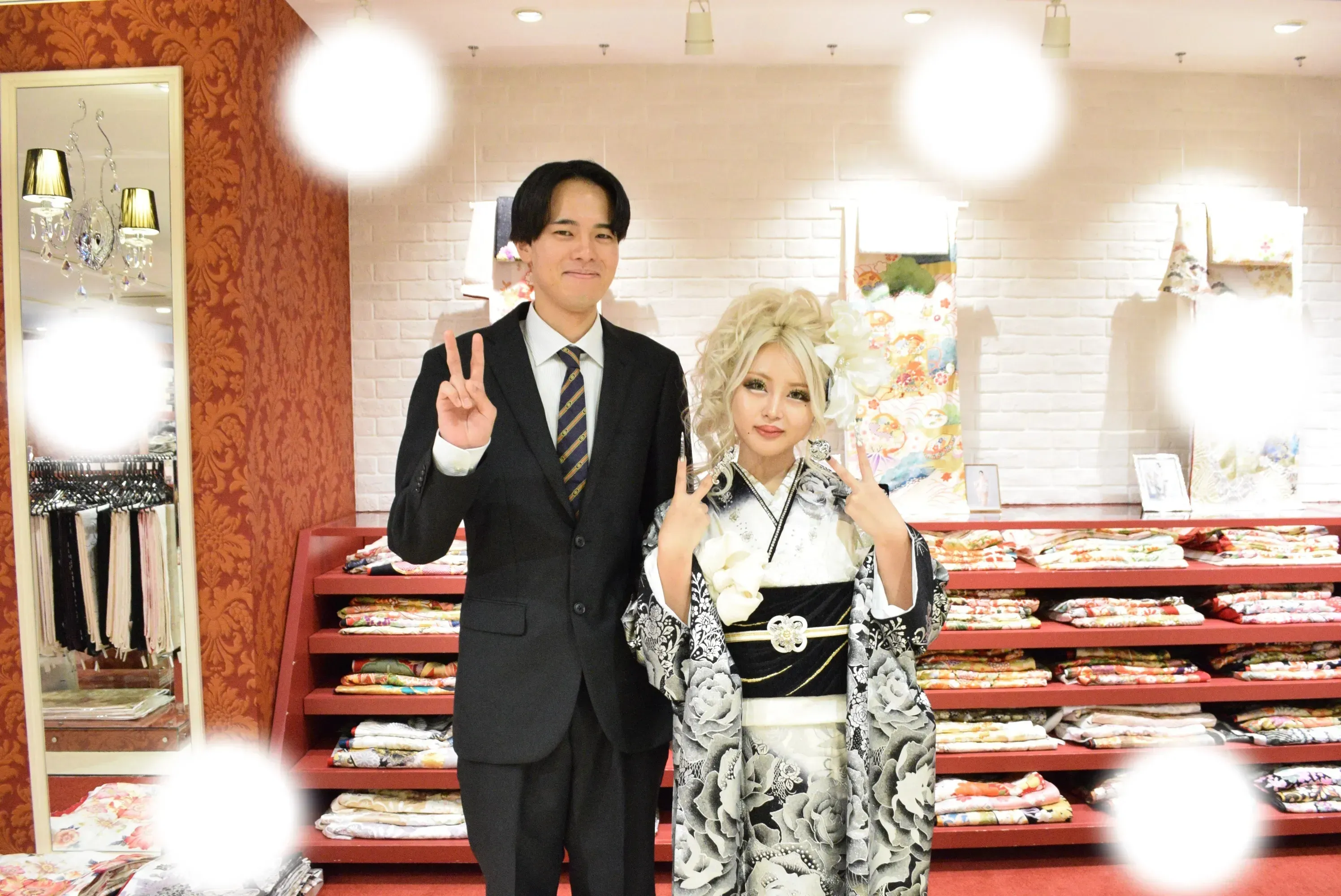 成人式　前撮り　梅田　モード　キラキラ　シルバー　ギャル
