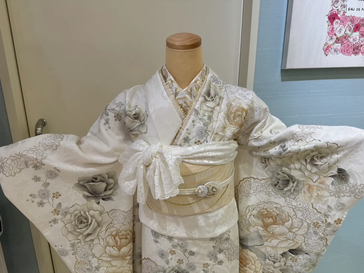 TAKAZEN　タカゼン　成人式振袖　振袖レンタル　TAKAZENオリジナル　ヘップバーン　ミントグリーン　キラキラ　エレガント