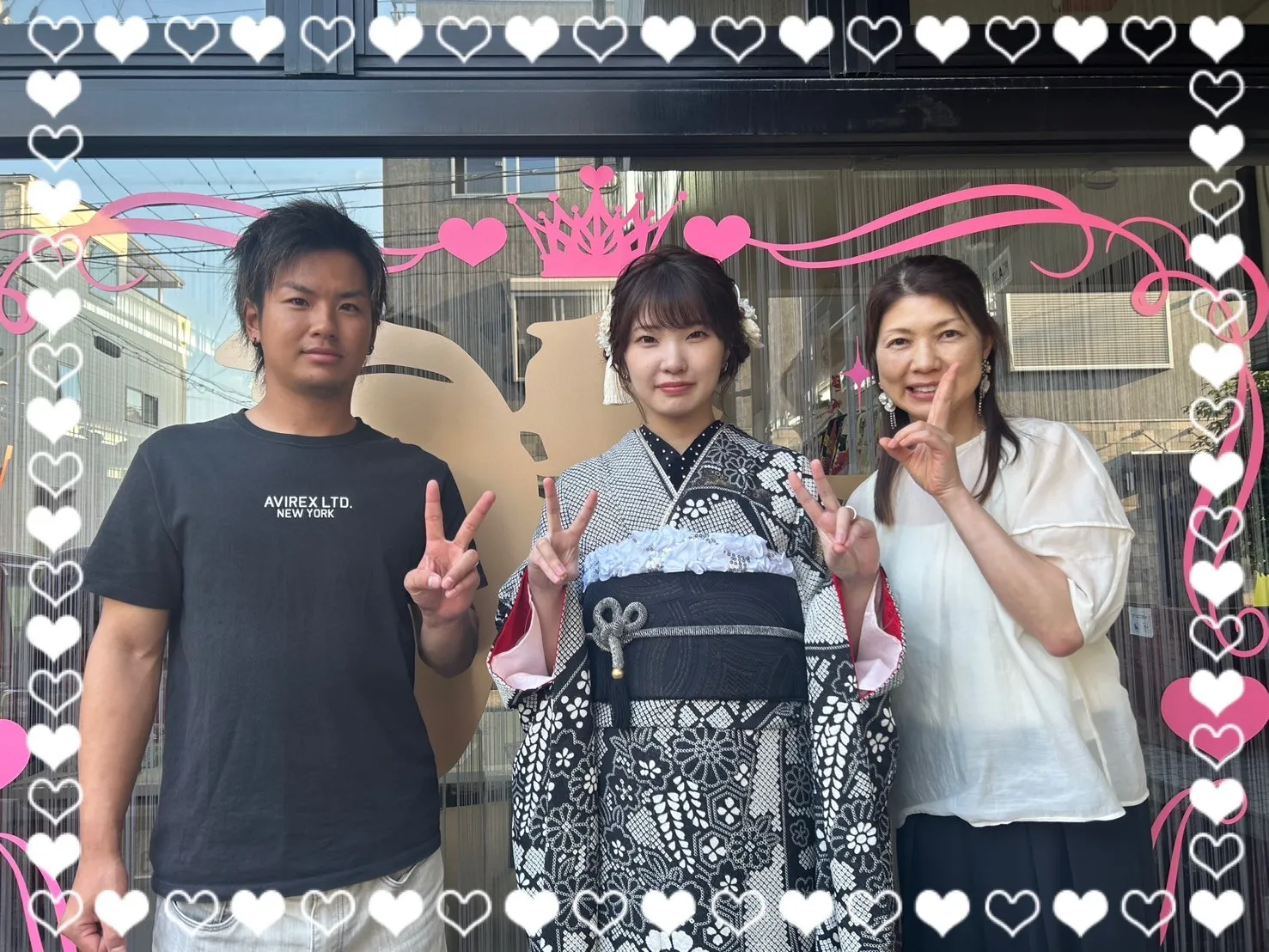 成人式　振袖　前撮り撮影会　かわいい　かっこいい　モノトーン　イマドキ