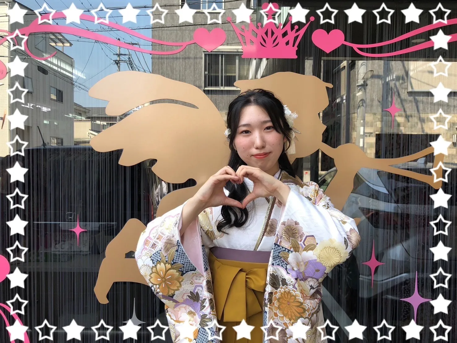 袴 卒業式 前撮り撮影会 奈良 正統派古典 白 菊柄/和柄 王道 大人っぽい 上品 大人っぽい 東京レトロ
