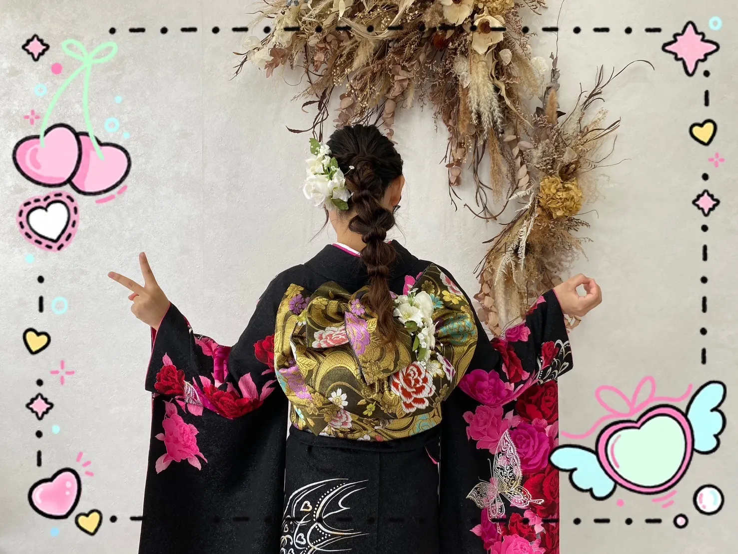 振袖　レンタル　前撮り　撮影会　可愛い　おしゃれ　かっこいい　イマドキ　くすみ　