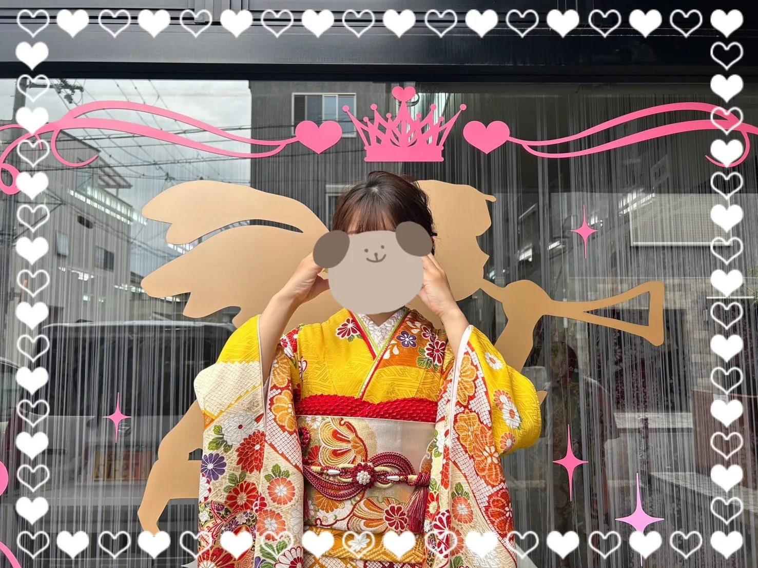 成人式 振袖 前撮り撮影会 古典 黄色 ビタミンカラー 明るい 華やか 小花柄