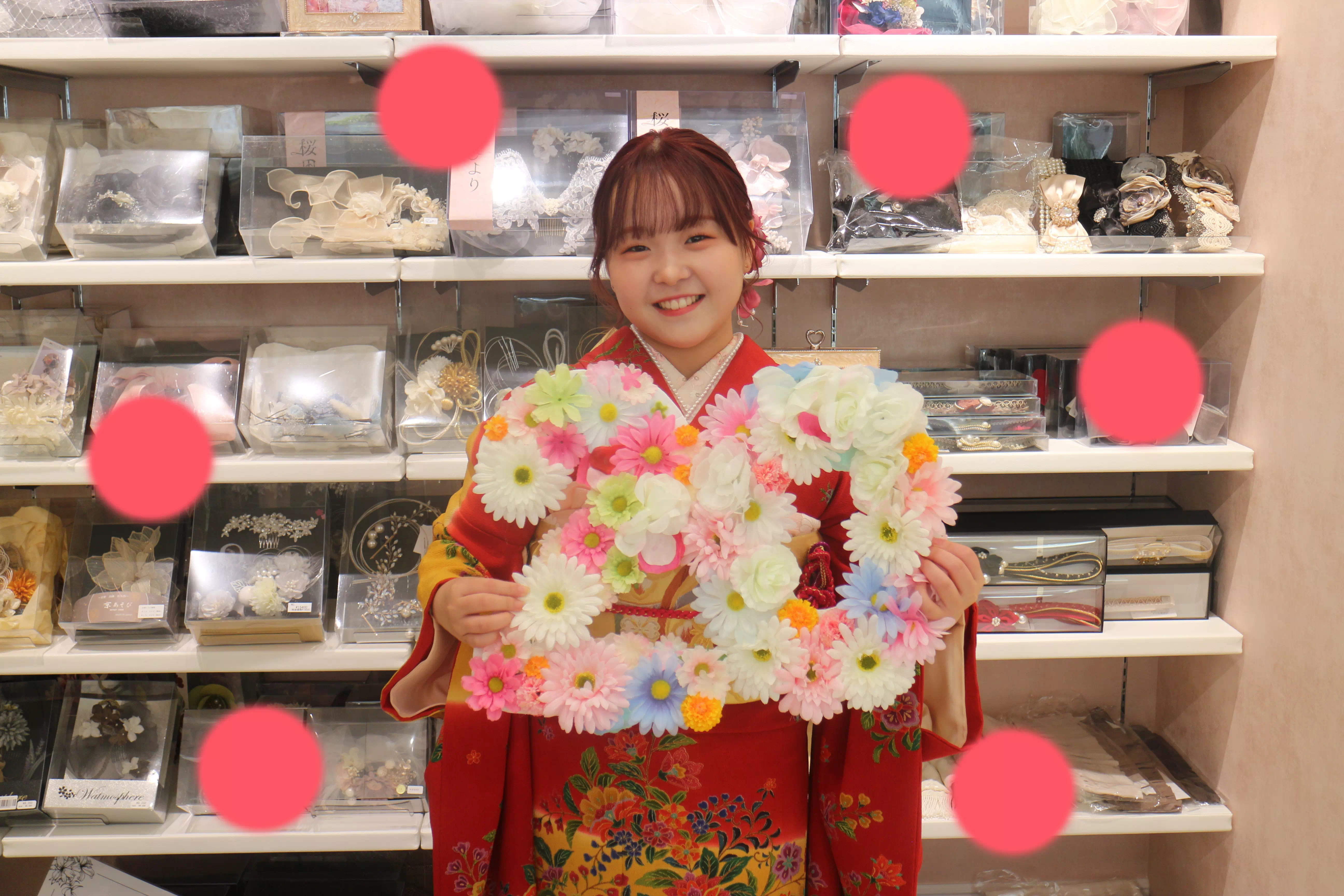 TAKAZEN神戸店　前撮り撮影会　イマドキ　カワイイ　コディネート　振袖　レンタル　袴　
