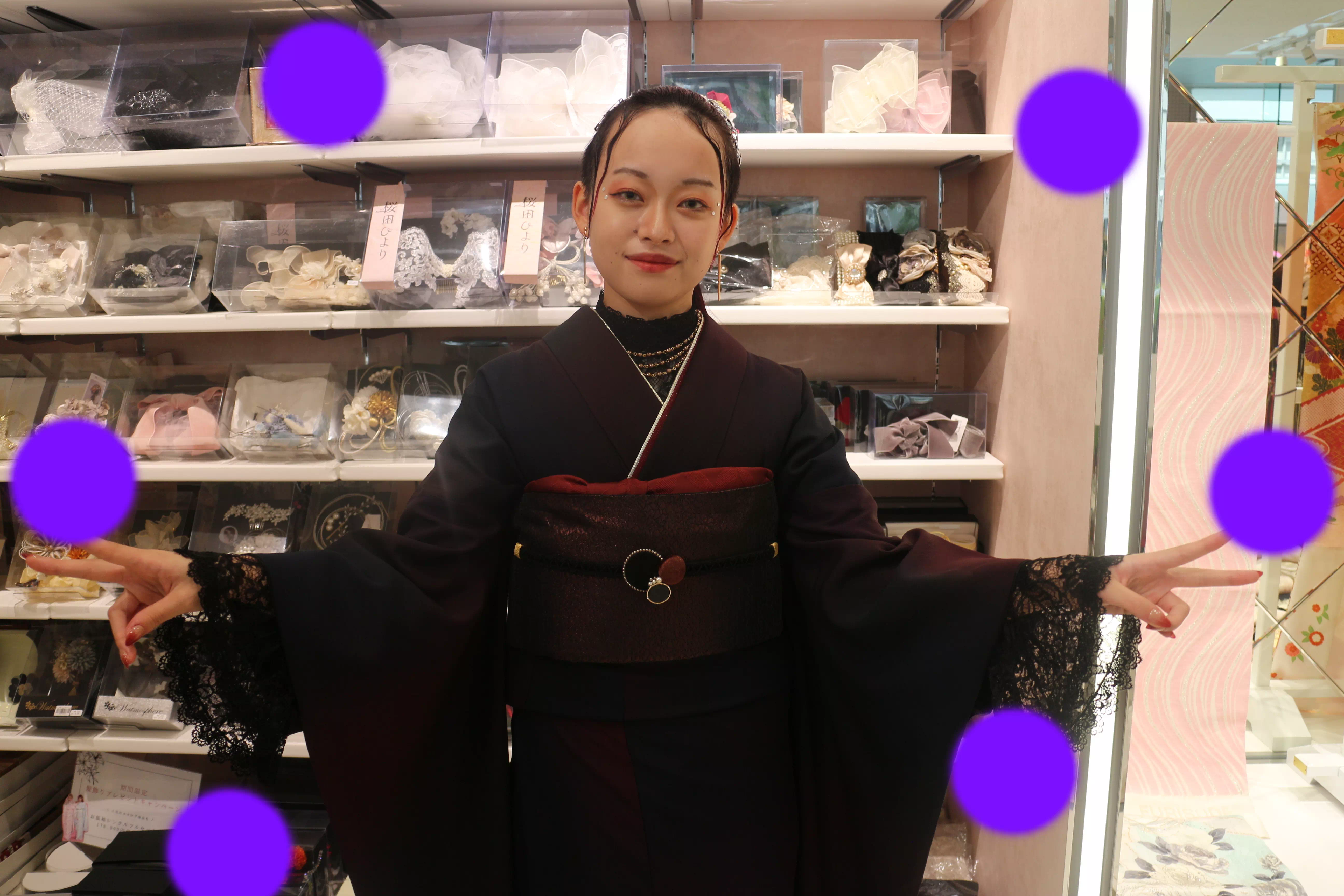 TAKAZEN神戸店　前撮り撮影会　イマドキ　カワイイ　コディネート　振袖　レンタル　袴　