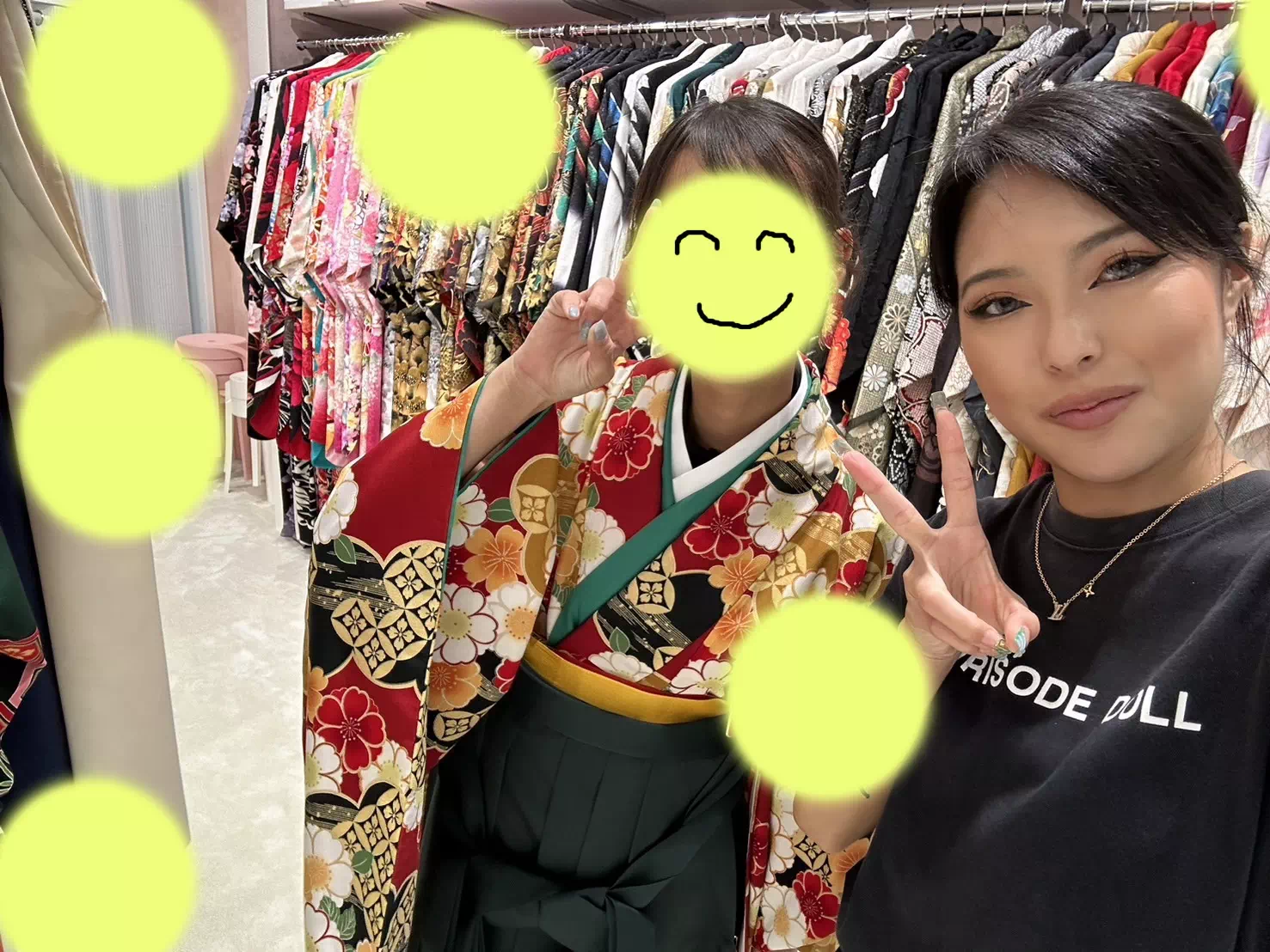 TAKAZEN神戸店　イマドキ　カワイイ　コディネート　華やか　レンタル　袴　