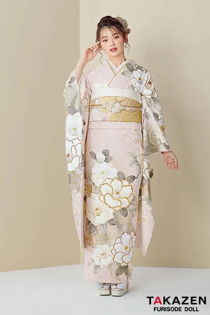 くすみ古典 ピンク イマドキくすみカラー 振袖 レンタル