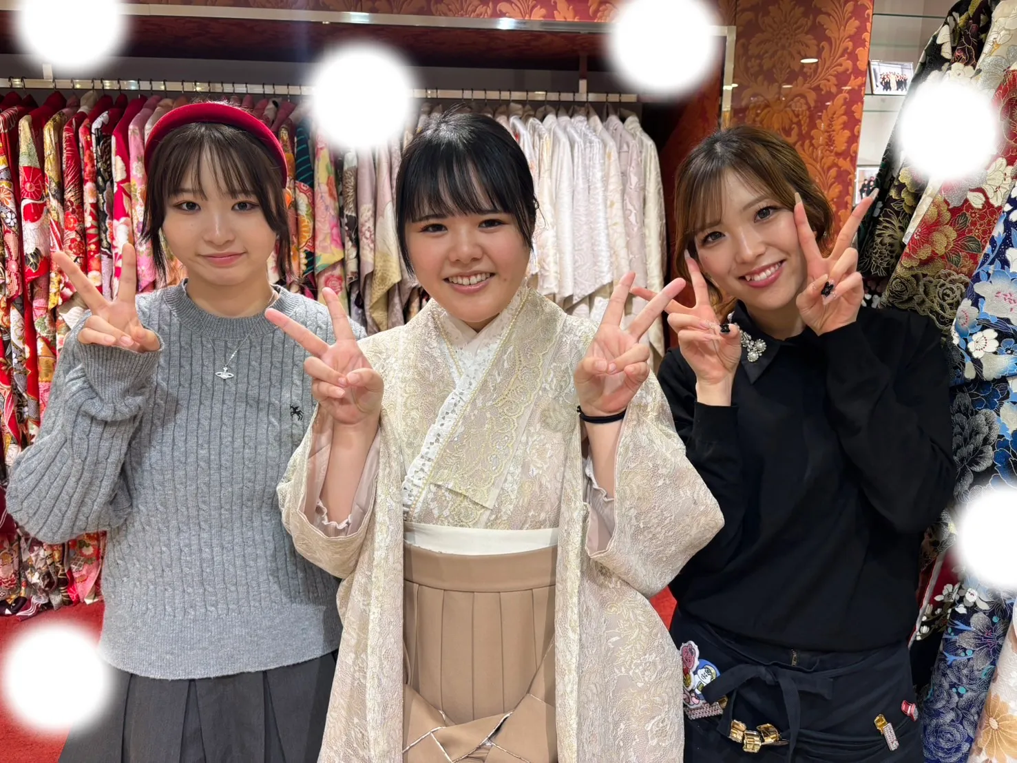卒業式 くすみ袴 梅田