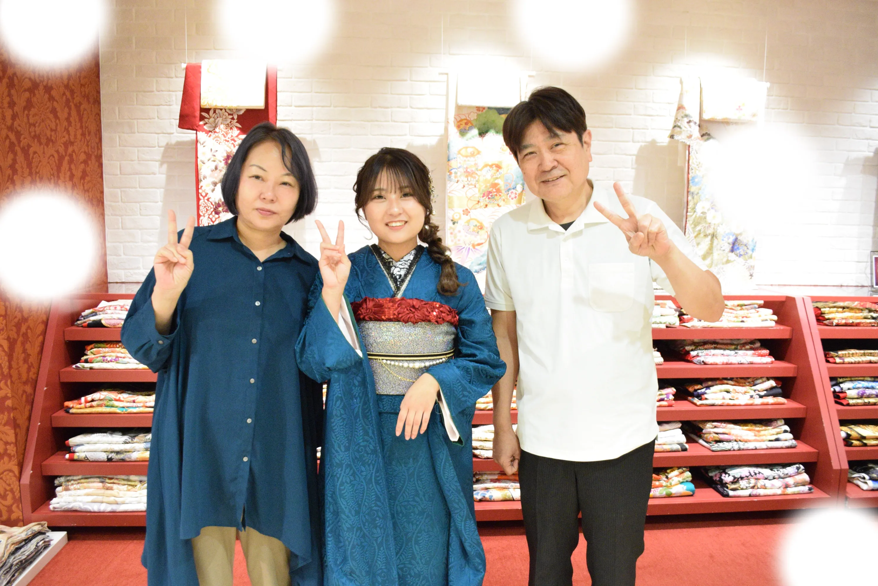成人式　前撮り　梅田　青　ヴィンテージ　オシャレ　ブーツスタイル