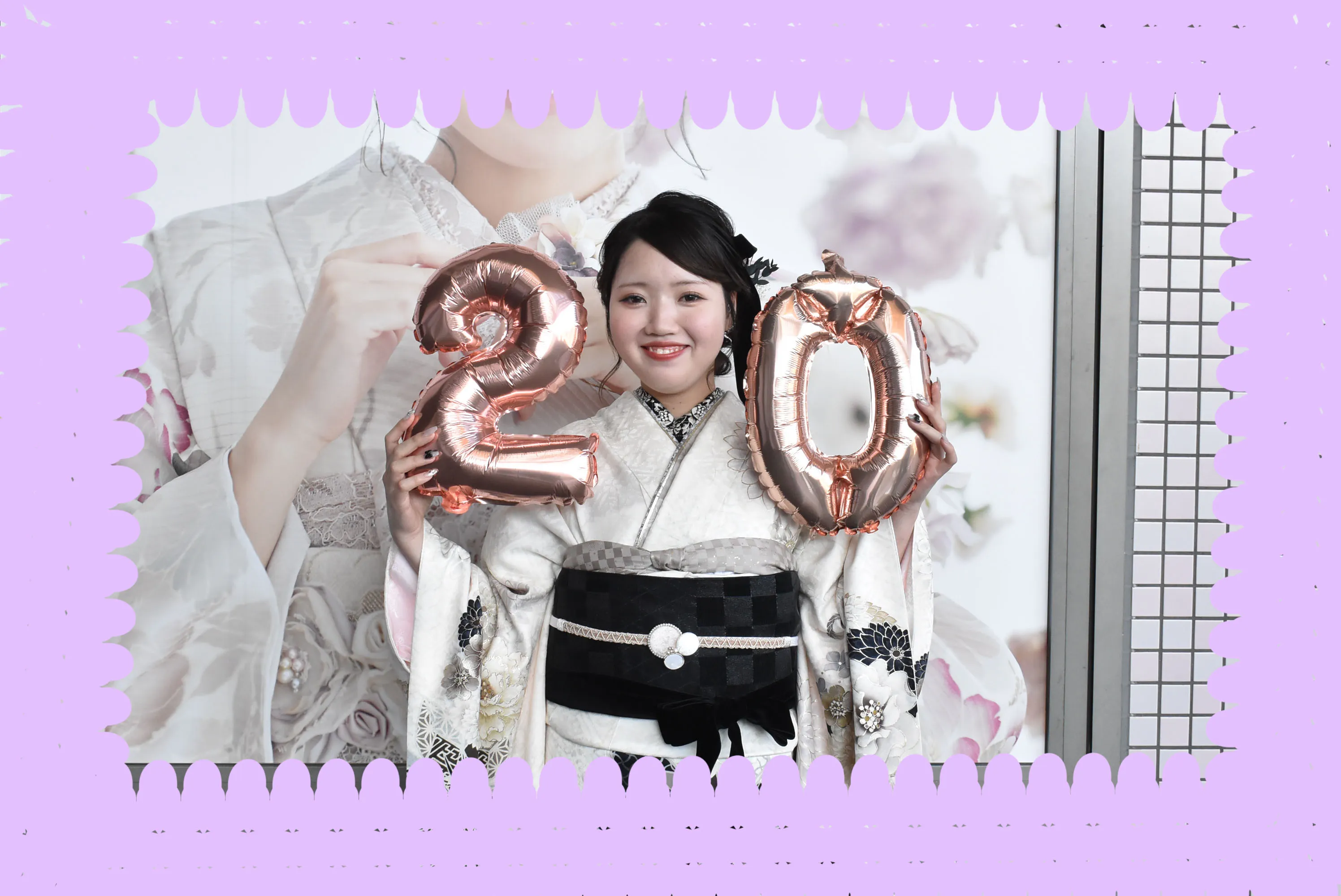 2026年成人　振袖　前撮り　中村里砂ブランド振袖　かわいい