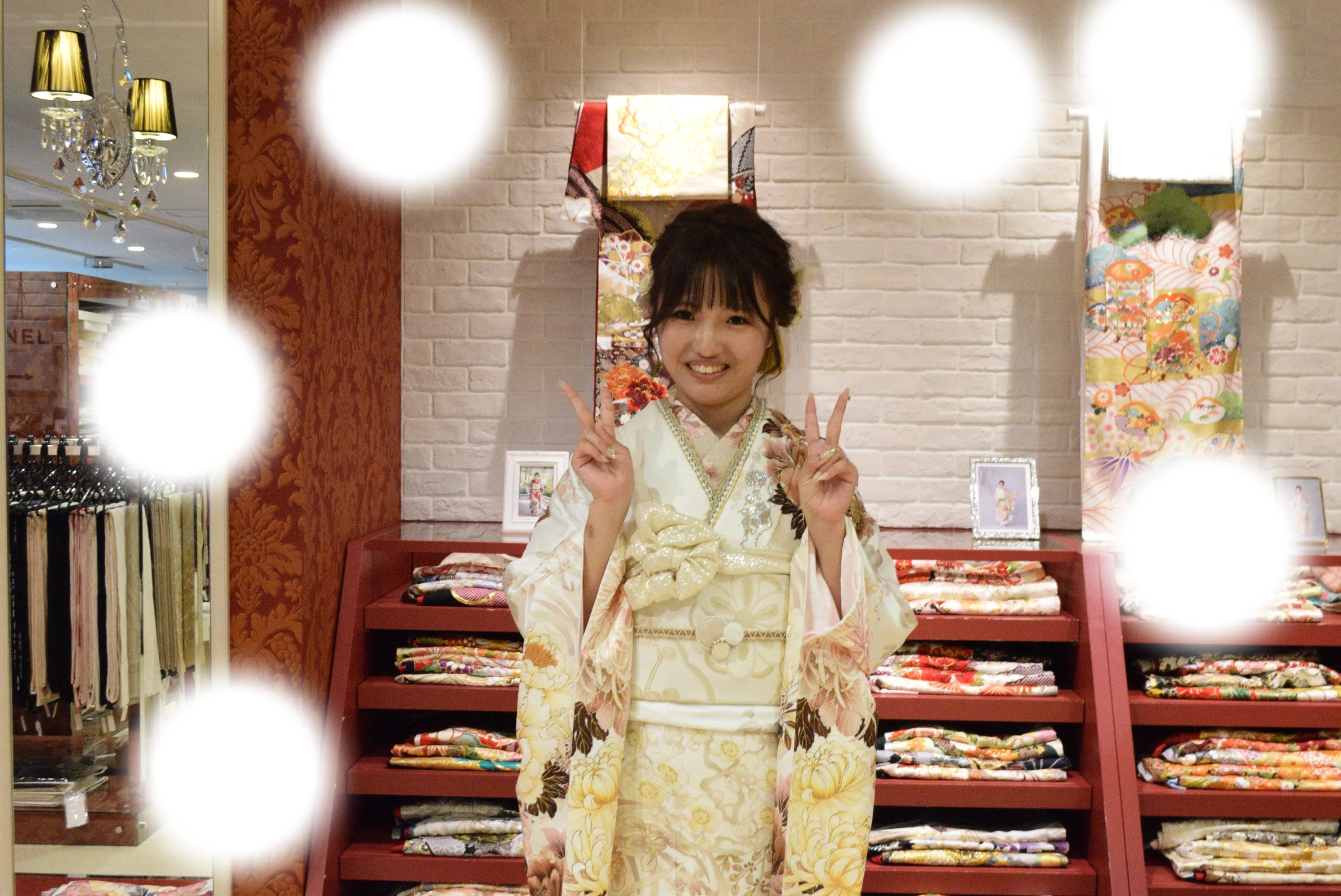 成人式　前撮り　梅田　くすみカラー　人気　可愛い　家族写真