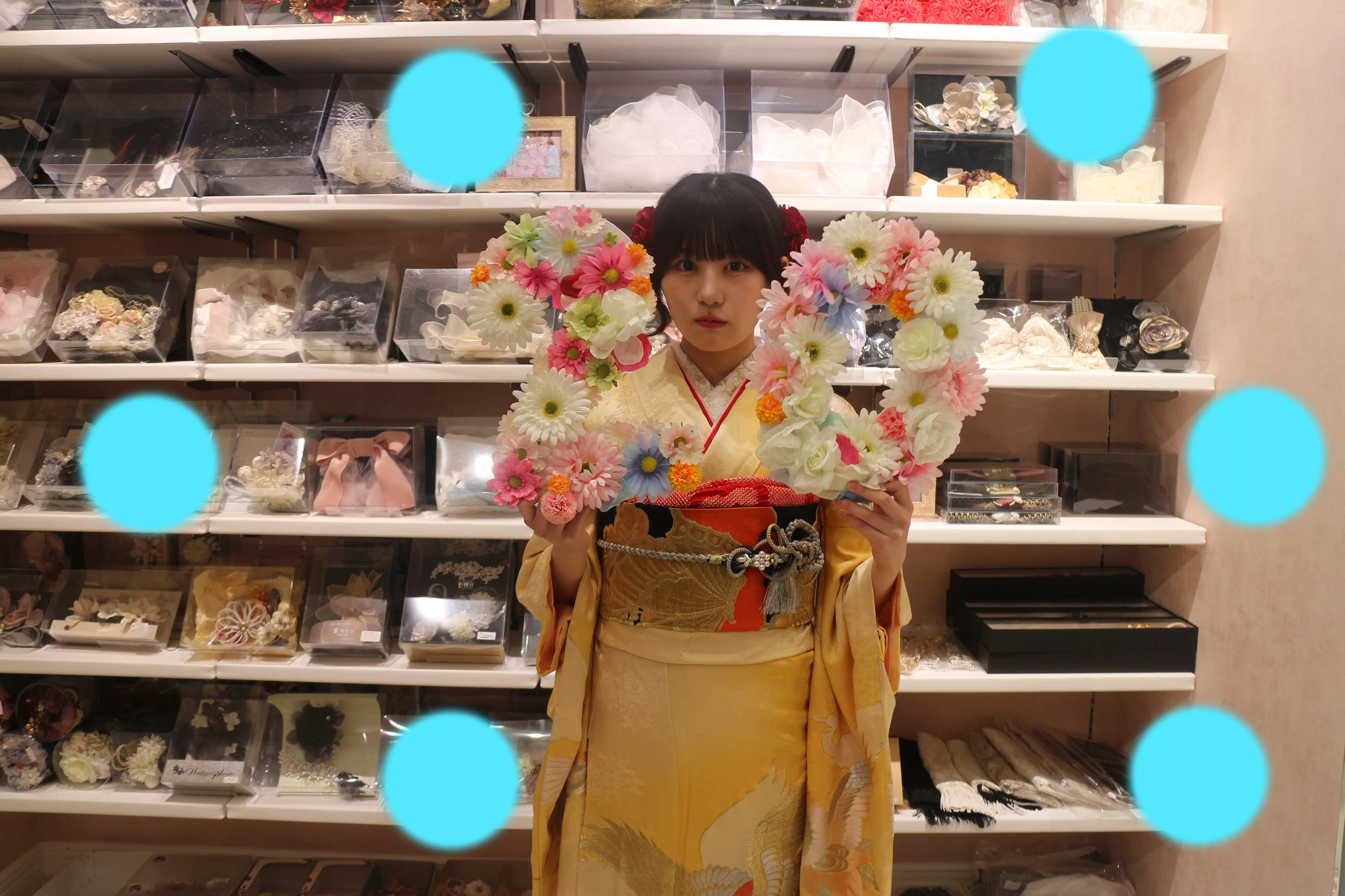 TAKAZEN神戸店　前撮り撮影会　イマドキ　カワイイ　コディネート　振袖　レンタル　袴　
