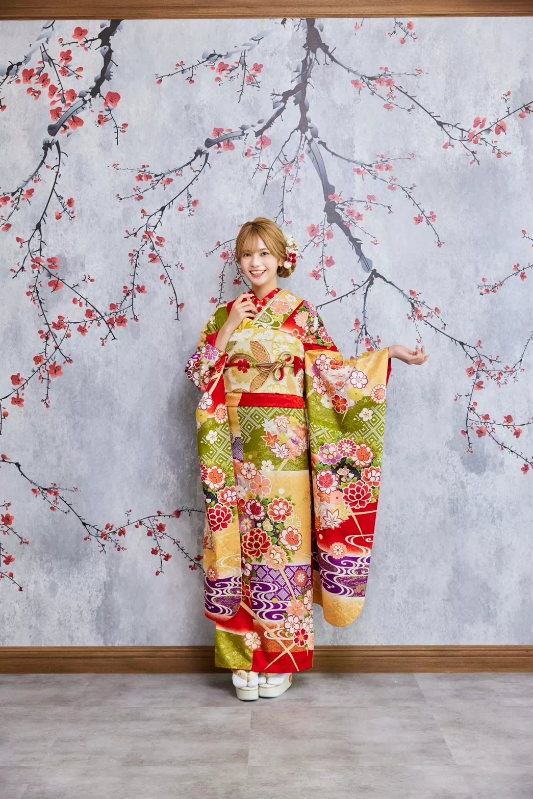 TAKAZEN神戸店　前撮り撮影会　イマドキ　カワイイ　コディネート　振袖　レンタル　袴　
