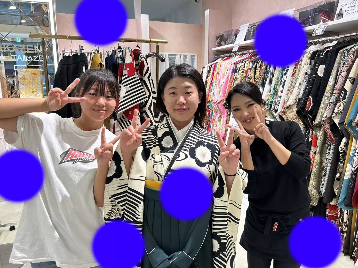 TAKAZEN神戸店 前撮り撮影会 卒業式 袴 古典 イマドキ カワイイ コディネート
