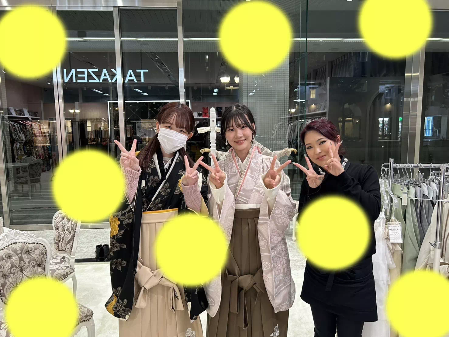 TAKAZEN神戸店 くすみ 前撮り撮影会 イマドキ カワイイ コディネート 振袖 レンタル 袴