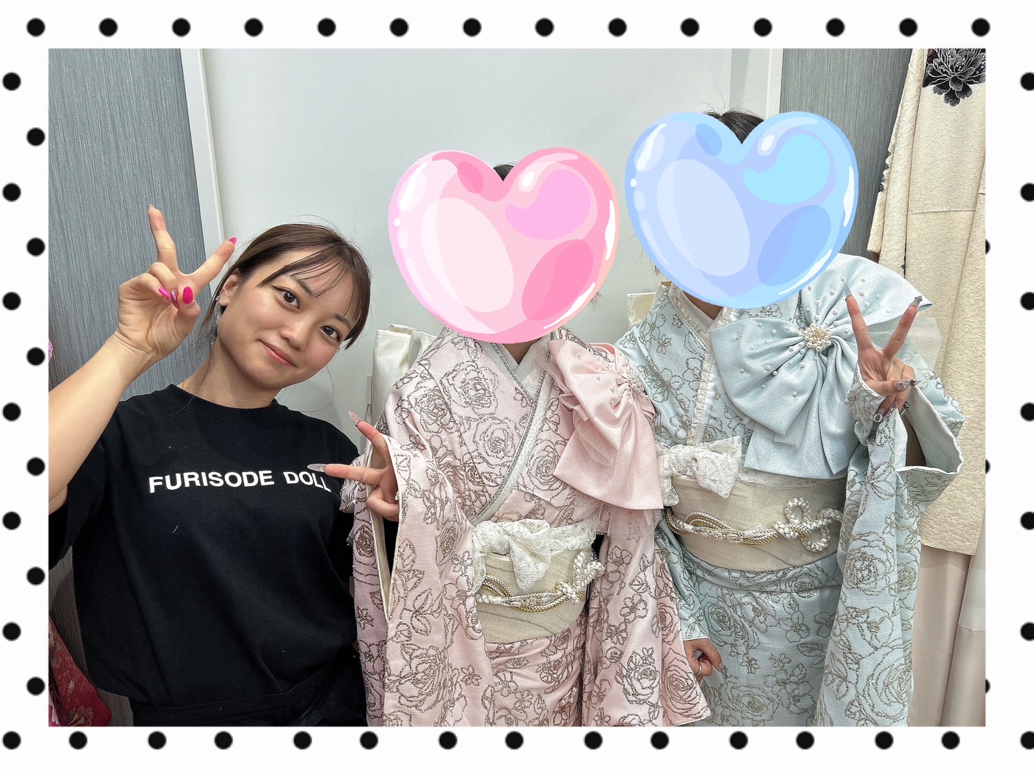 【TAKAZEN橿原店】2日♡2025年成人のお友達同士でTAKAZENオリジナルchouchouの可愛すぎるお振袖姫ちゃん&お持ちの振袖にTAKAZENの袴を合わせた袴姫ちゃん♡