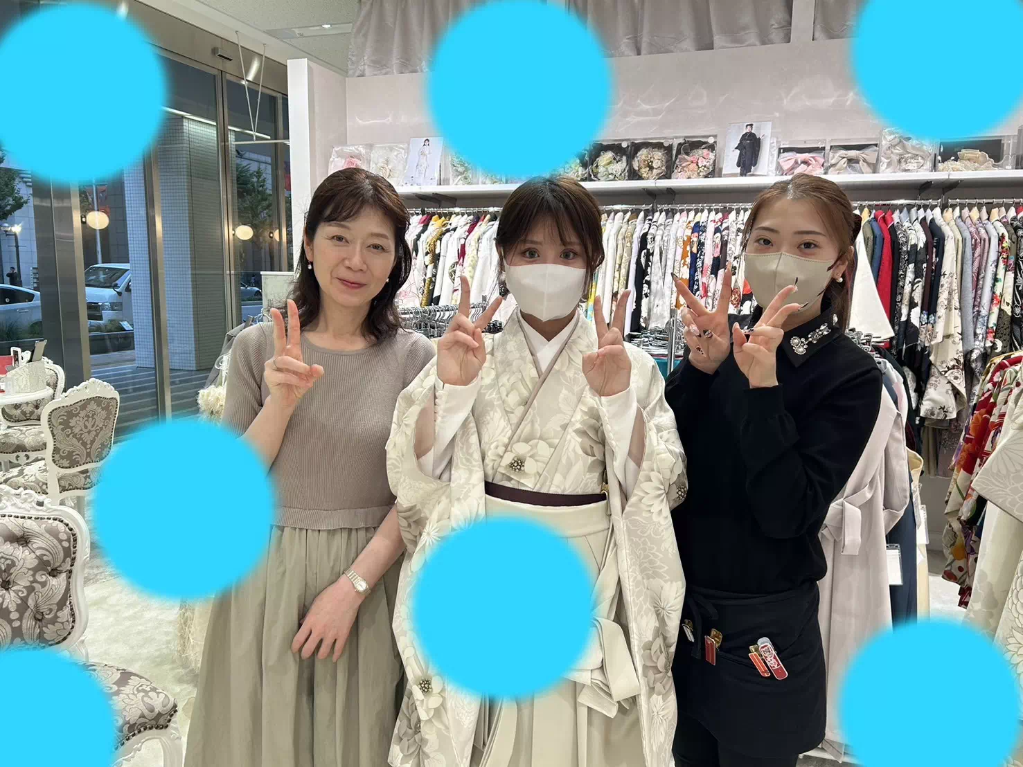 TAKAZEN神戸店 卒業式 袴 レンタル くすみ カワイイ イマドキ