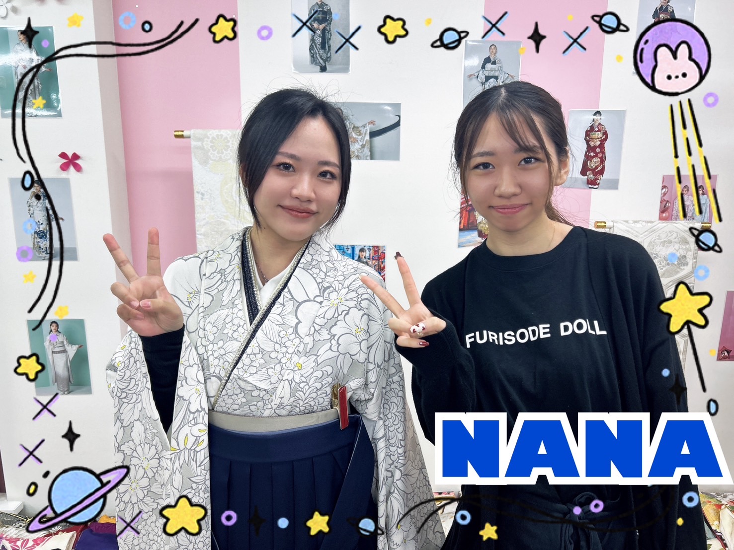 くすみカラー古典 薄グレー/淡い色 椿柄/総柄 統一感のある着こなし ブーツスタイル 大人っぽい 東京レトロ袴 奈良 レンタル