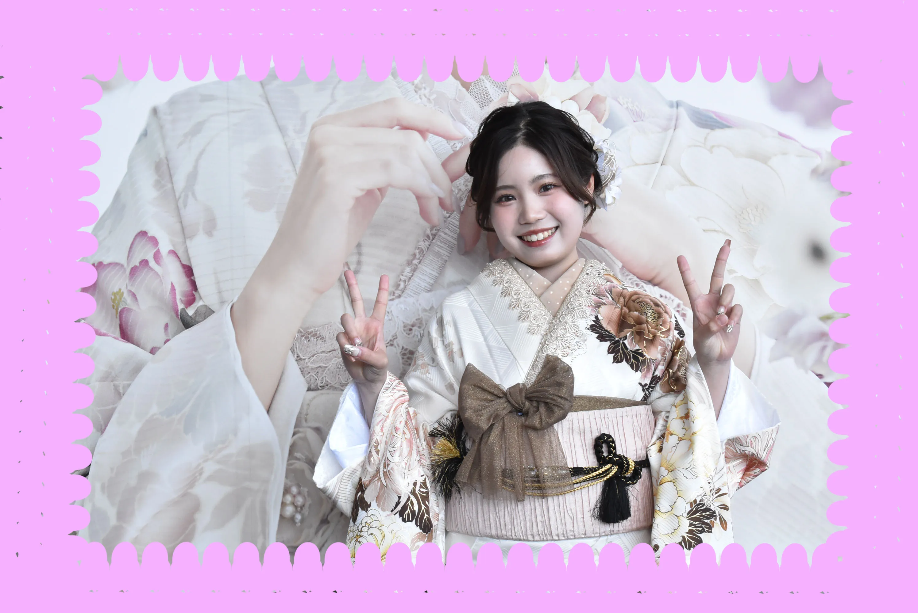 2026年成人　振袖　前撮り　オリジナル振袖　かわいい