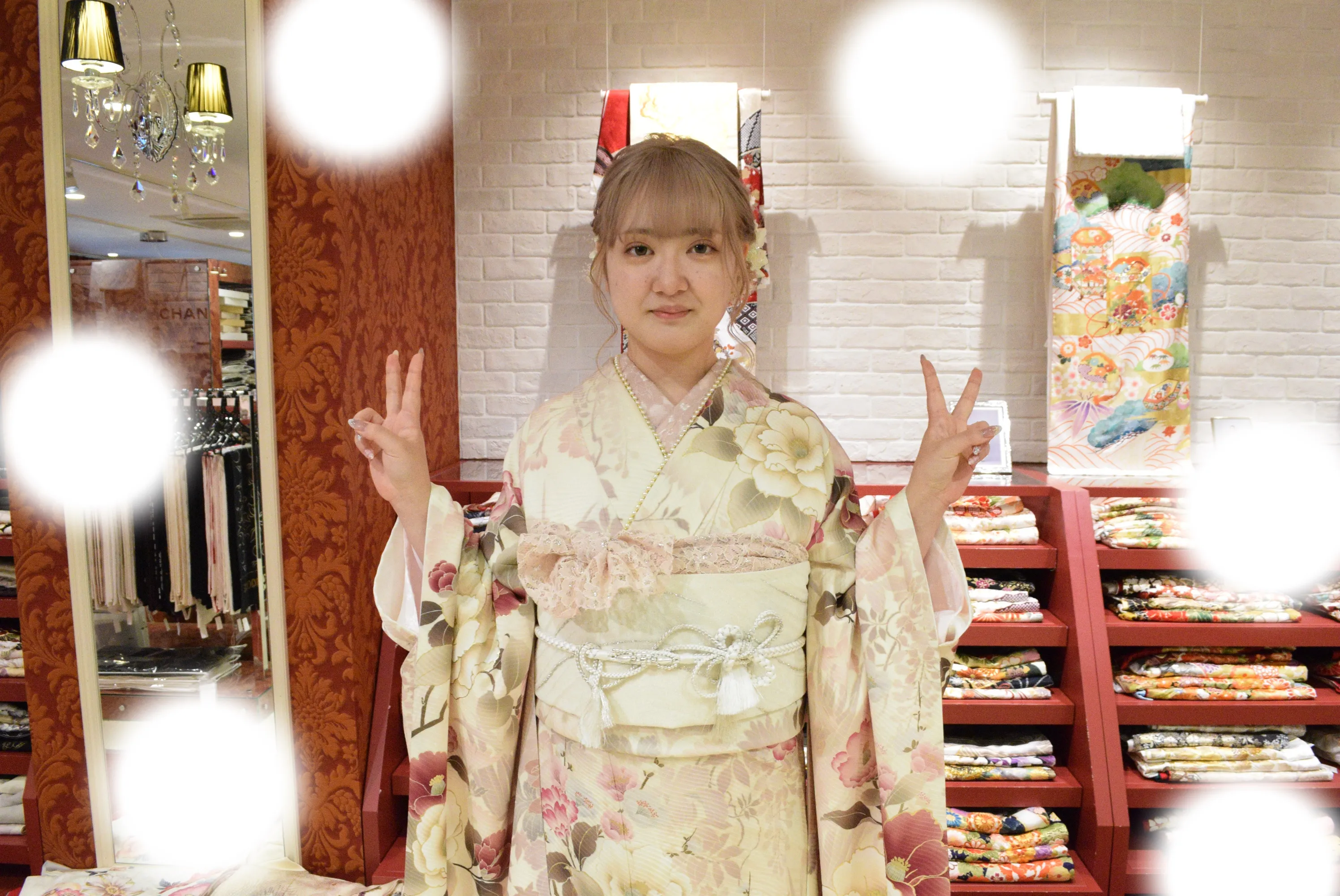 成人式　前撮り　梅田　くすみカラー　可愛い　ピンク　
