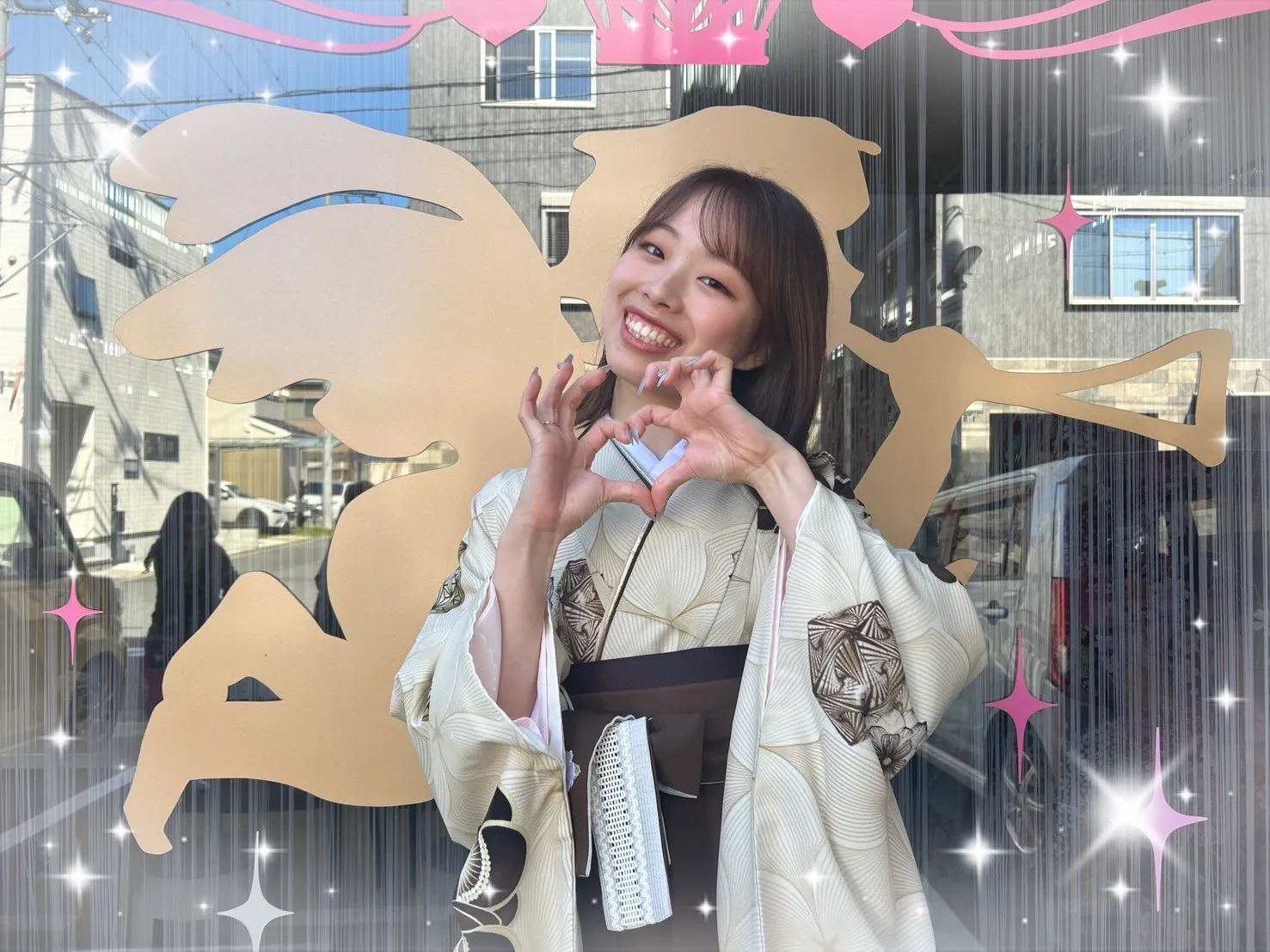 卒業式 袴 前撮り撮影会 JAPANSTYLE×中村里砂ブランド袴 くすみカラー古典 ベージュ/淡い色 梅柄 人気