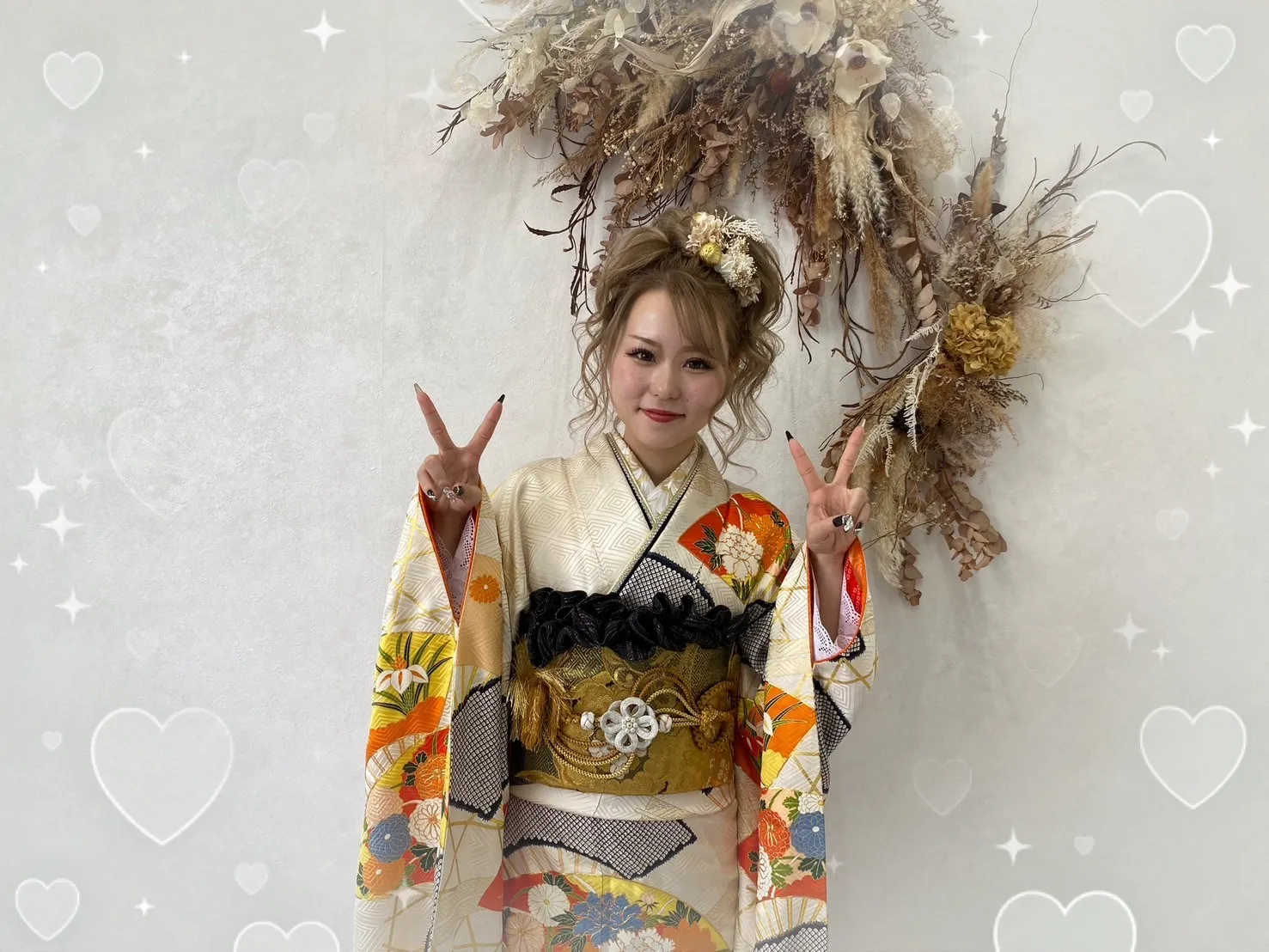振袖 レンタル 可愛い おしゃれ かっこいい イマドキ くすみ 写真 妹割