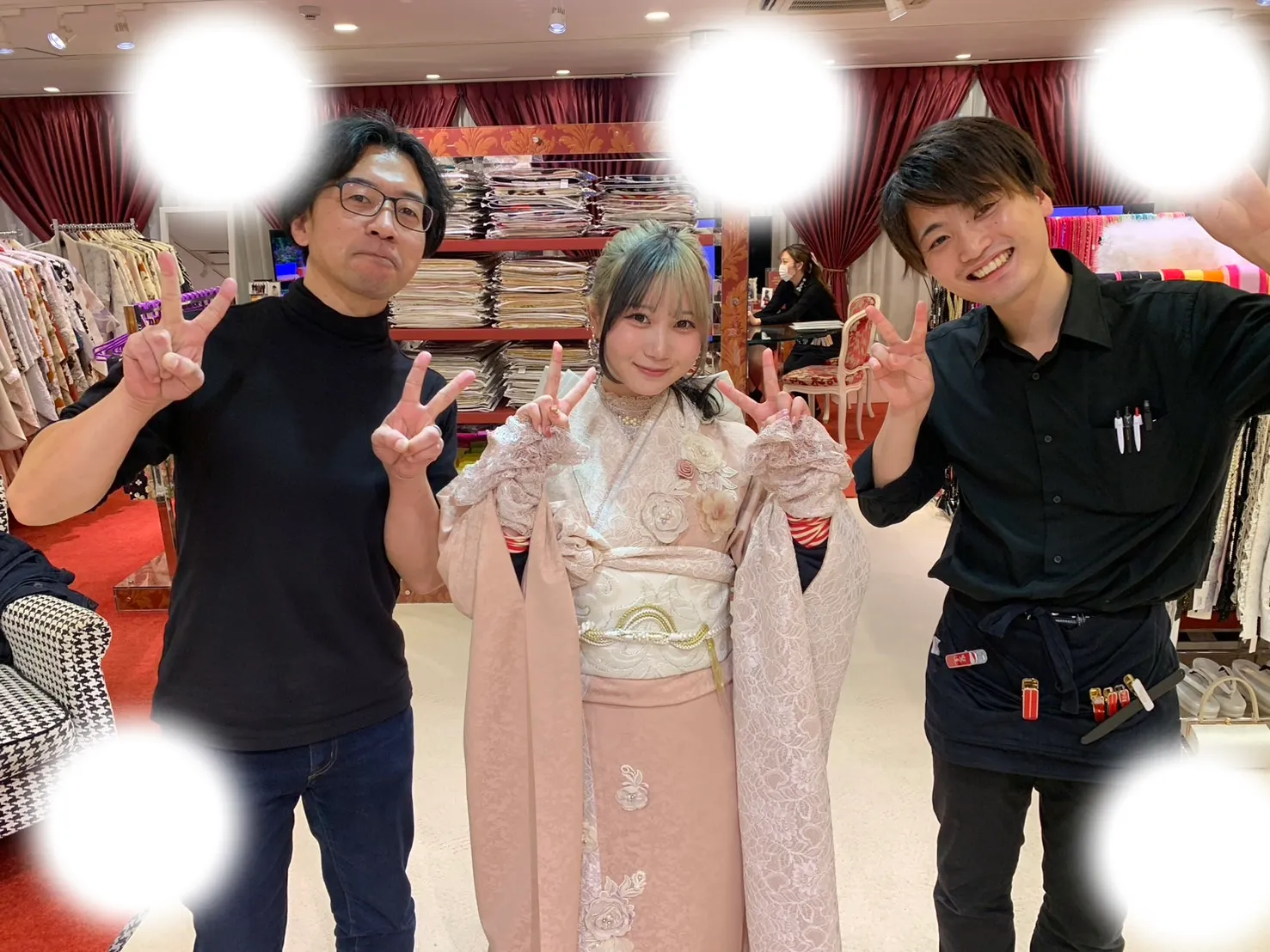 成人式 前撮り 梅田 袴 くすみカラー かわいい イマドキ 淡色 古典 タカゼン 撮影