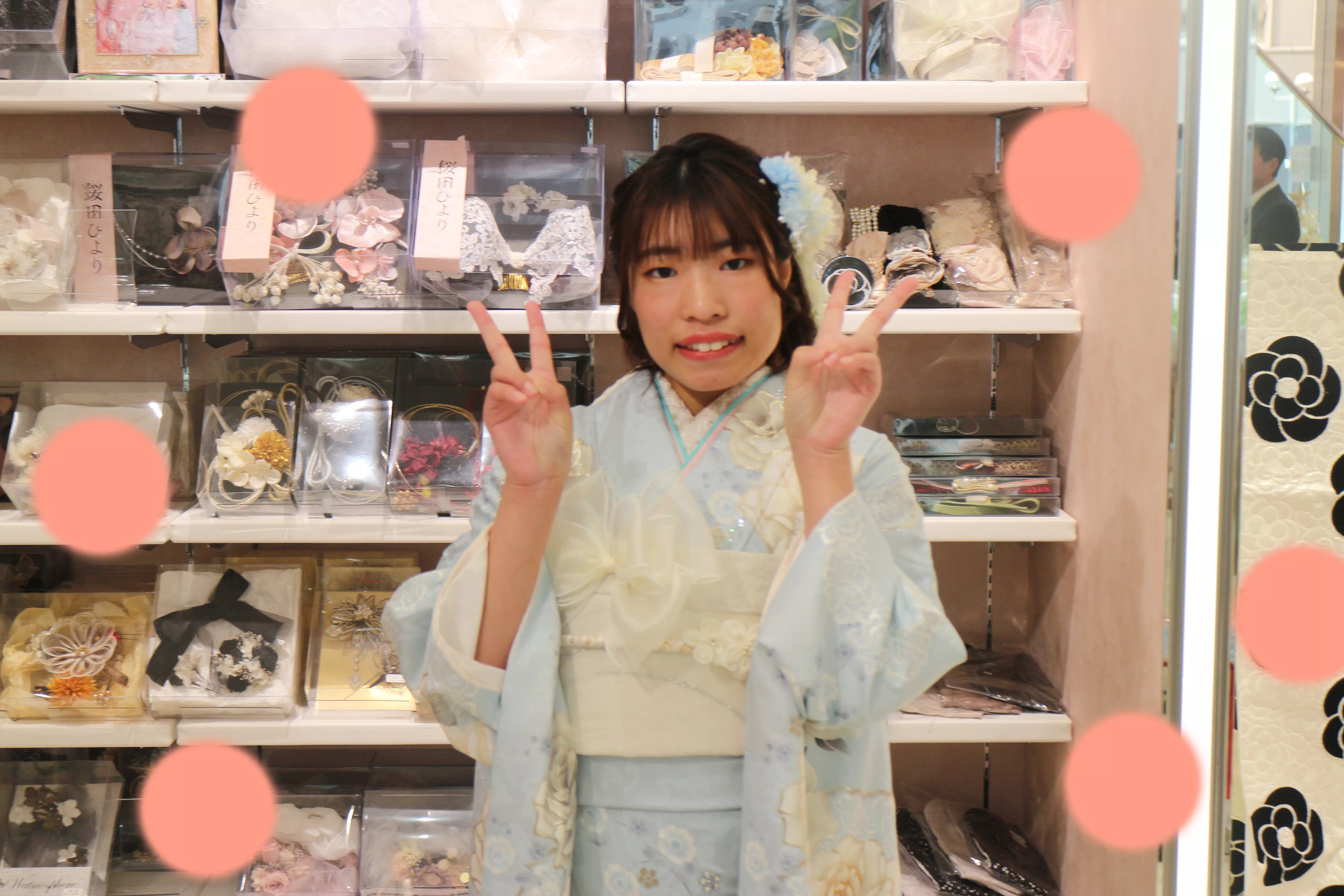 TAKAZEN神戸店　前撮り撮影会　イマドキ　カワイイ　コディネート　振袖　レンタル　袴　